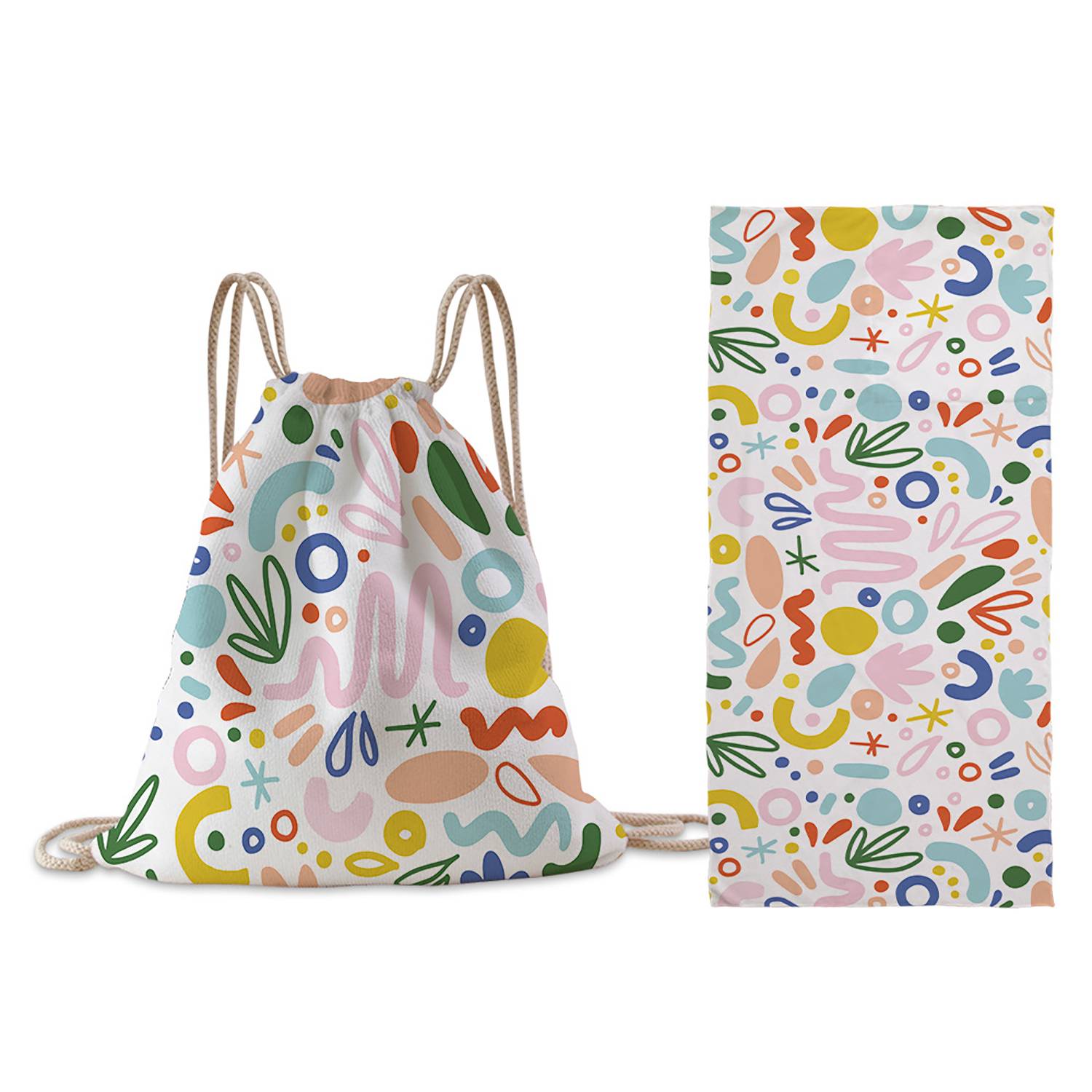 Folding Beach Towel w/ Drawstring Bag 6
