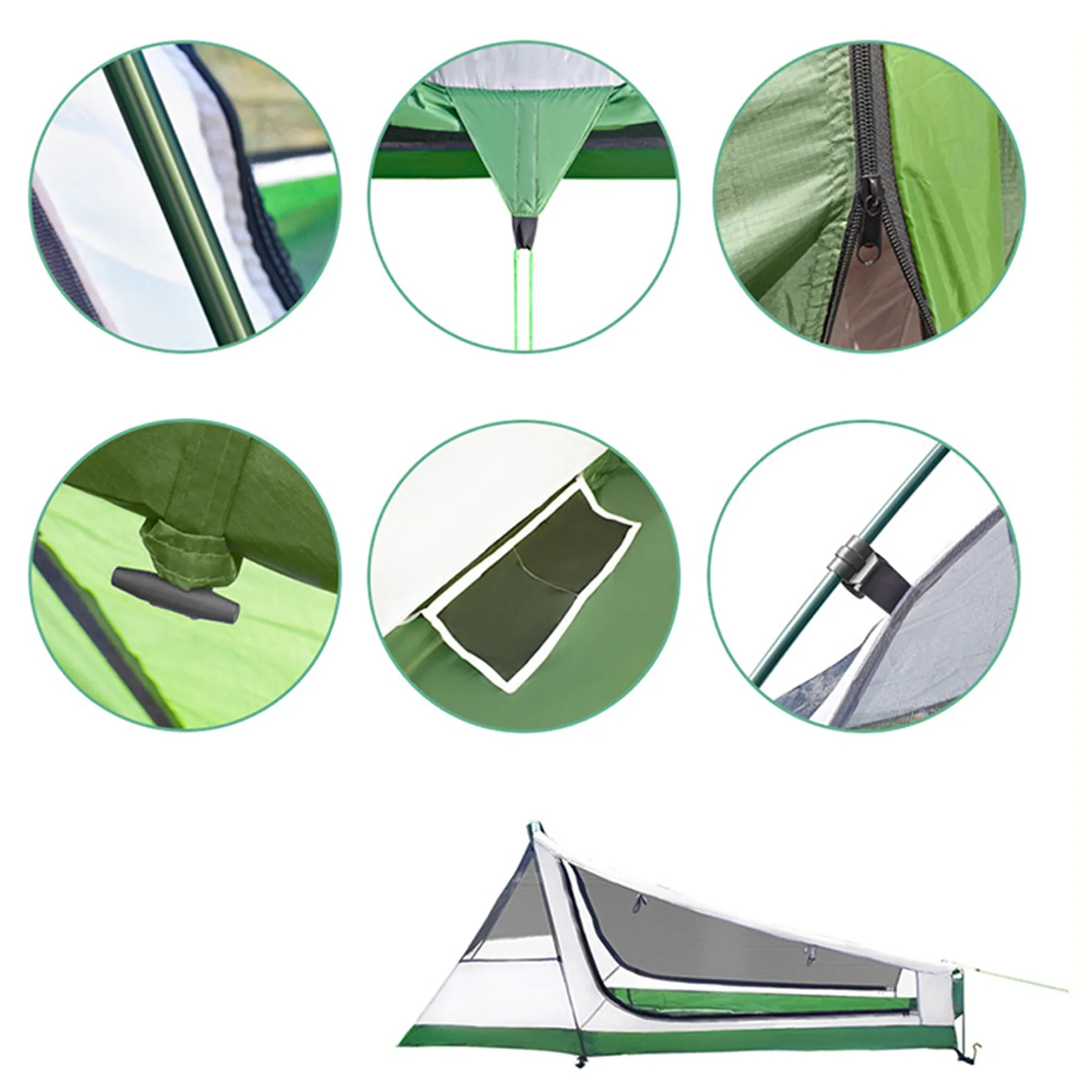 Polyester Waterproof Single Person Mountaineering Tent 5