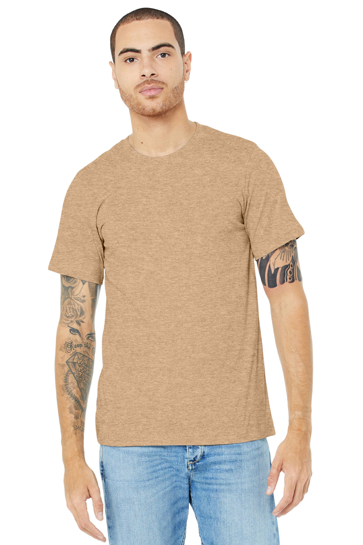 BELLA+CANVAS Unisex Heather CVC Short Sleeve Tee. BC3001CVC 542