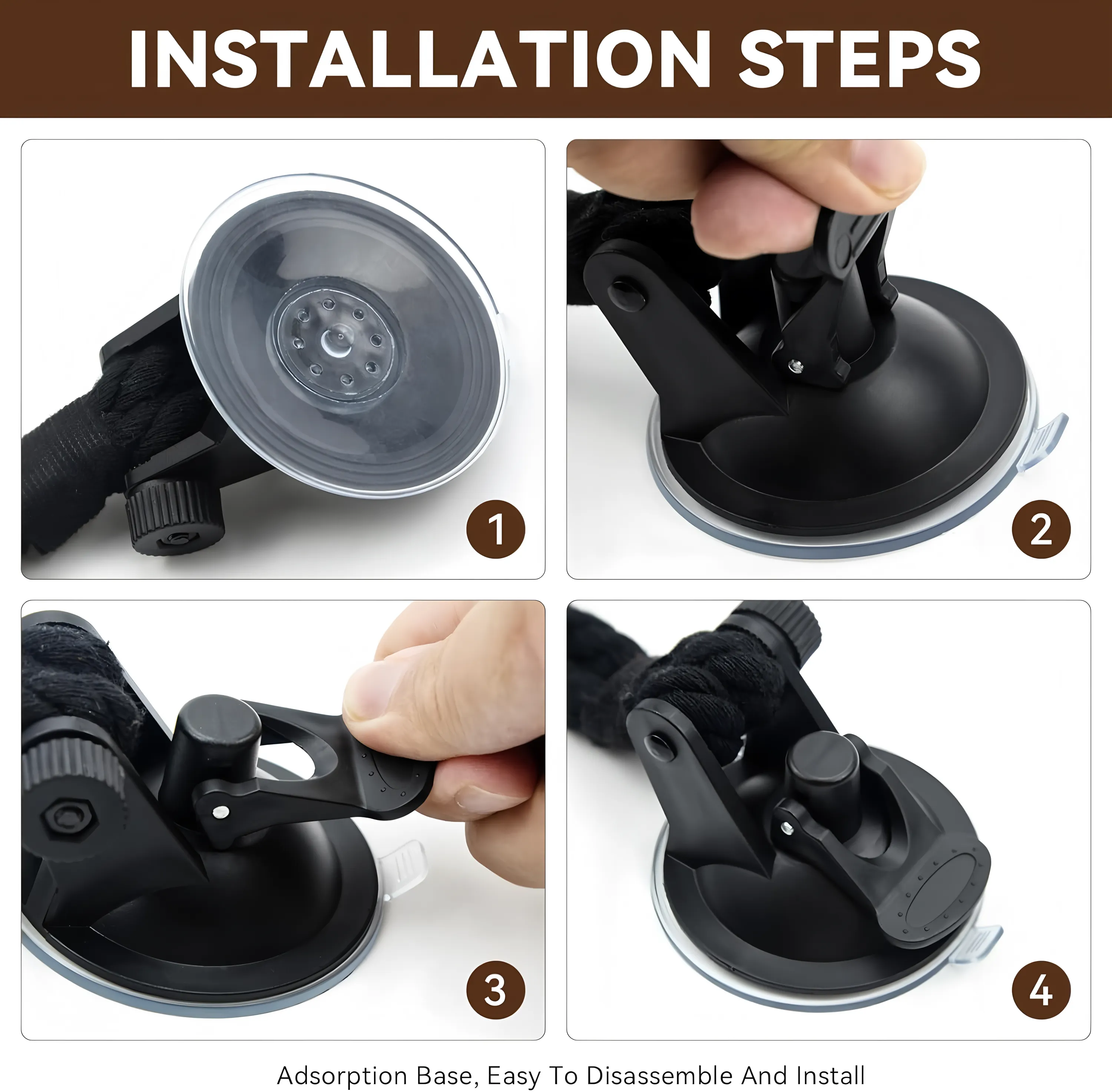 ABS Cowboy Hat Holder with Suction Cup Mount 2