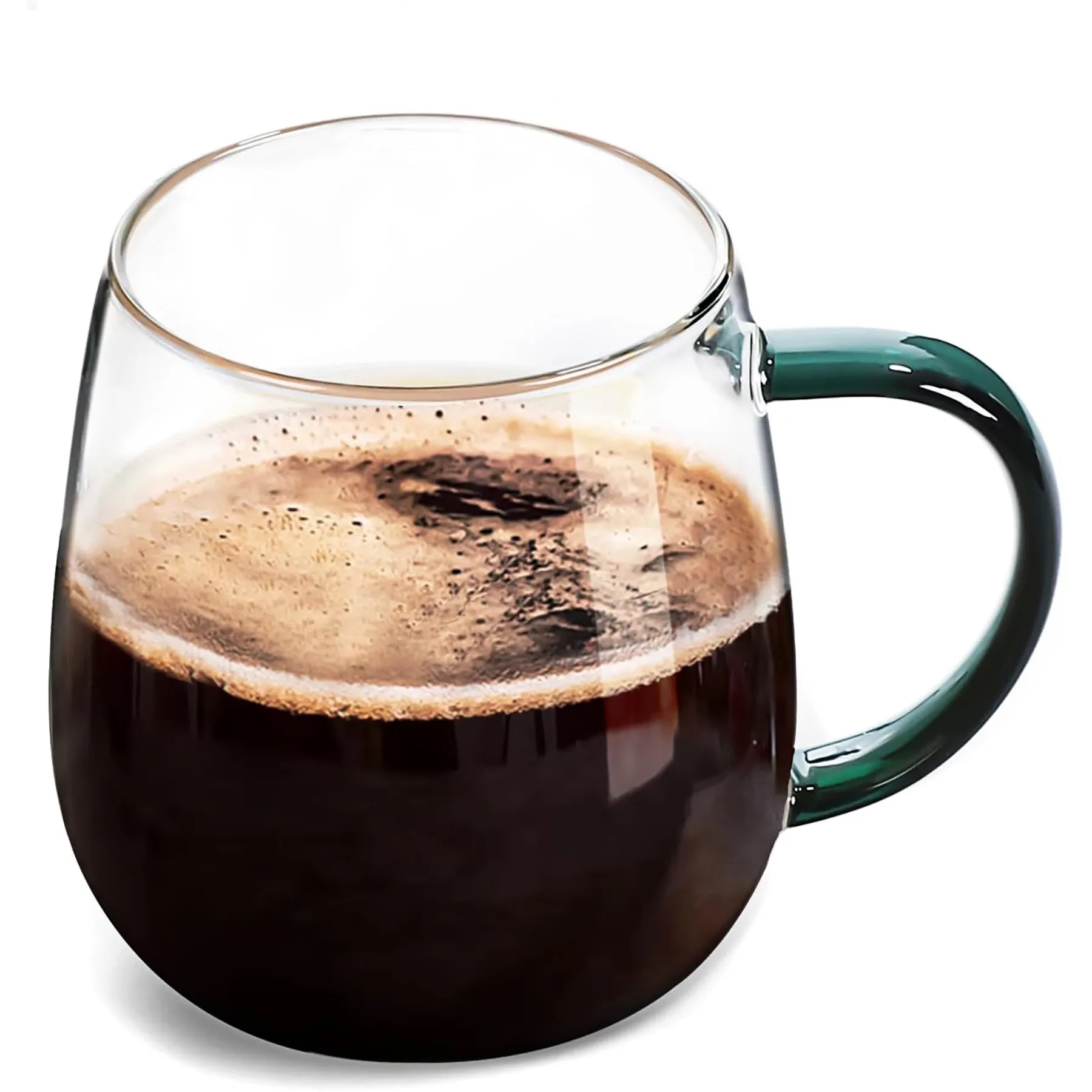 Clear Glass Mug with Multicolor Handle 4