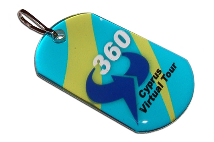 Dog Tag pendant on Zipper Pull (Single Sided) 6
