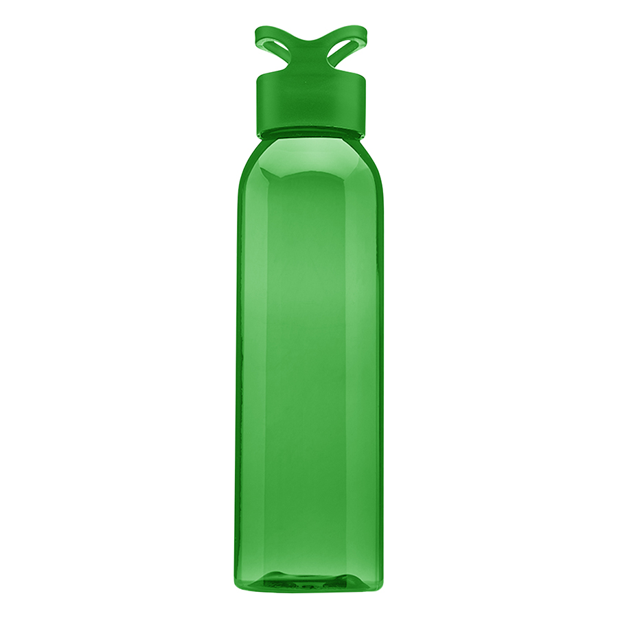 Plastic Gym Water Bottles - Carrying Loop Cap, 22 oz. 24