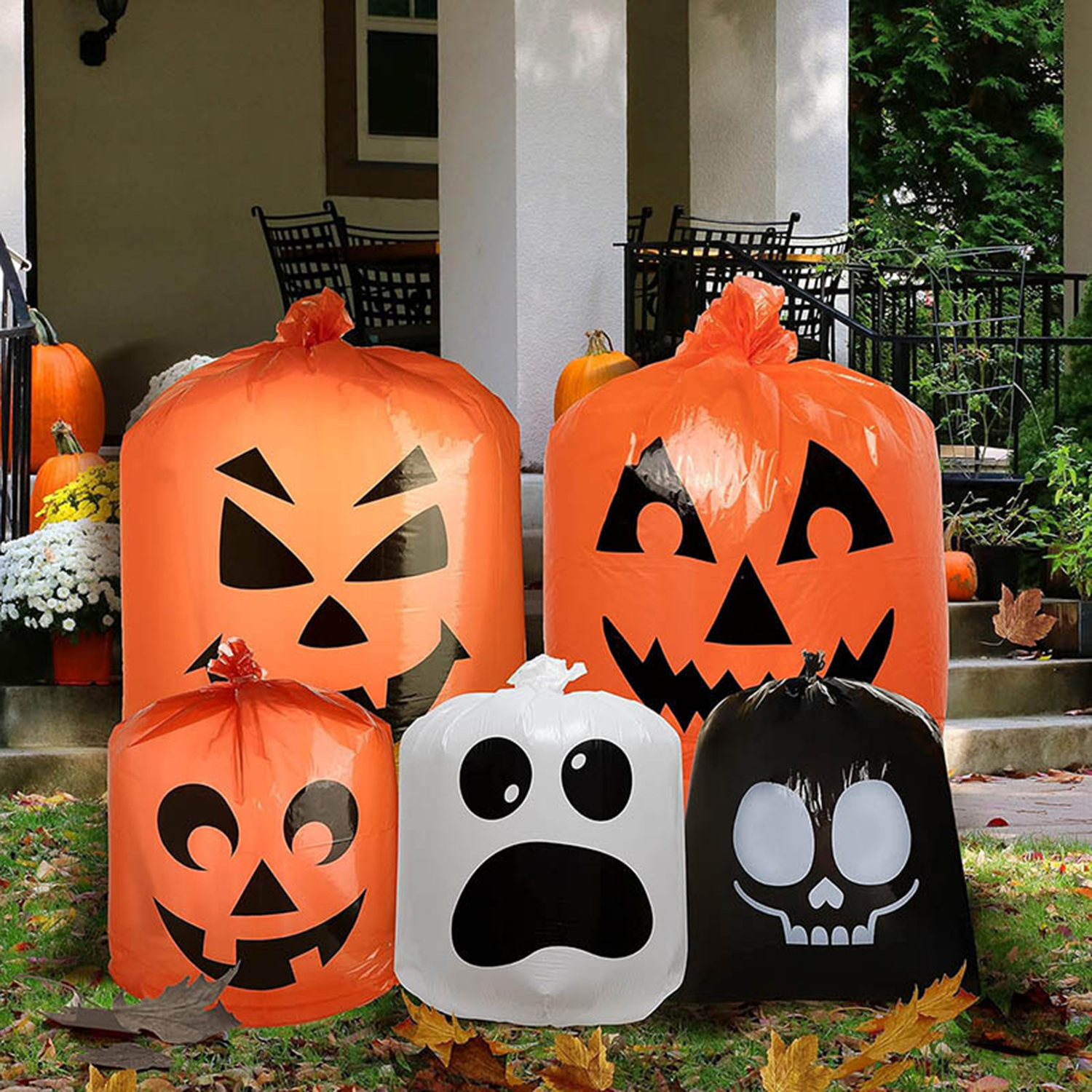 Skeleteen Pumpkin Trash Bag 3