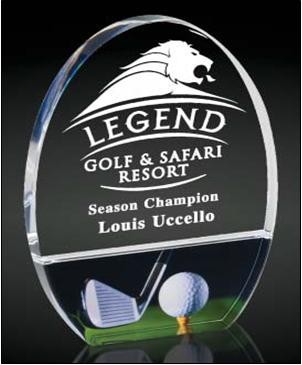 5 1/2" x 8" Freestanding Golf Graphic Acrylic Award 2