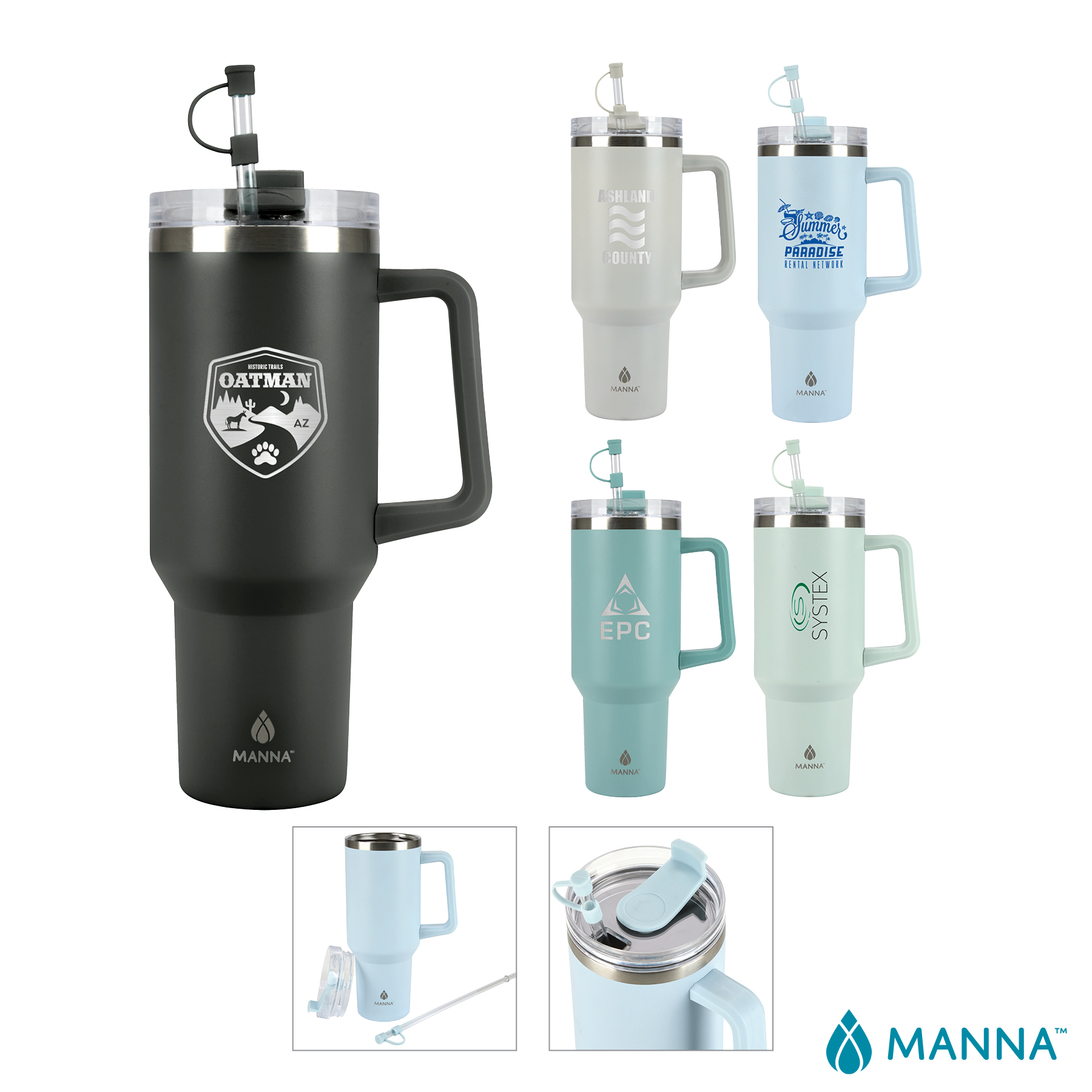 Manna™ Atlas 40 oz. Double Wall Stainless Steel Travel Tumbler 43