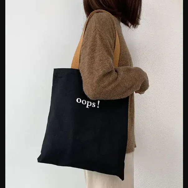 Custom Logo Canvas Tote Bag, custom tote bag with logo imprint 3