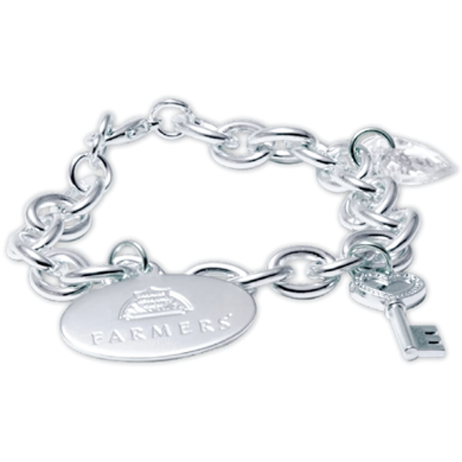 White Silver Charm Bracelet 2