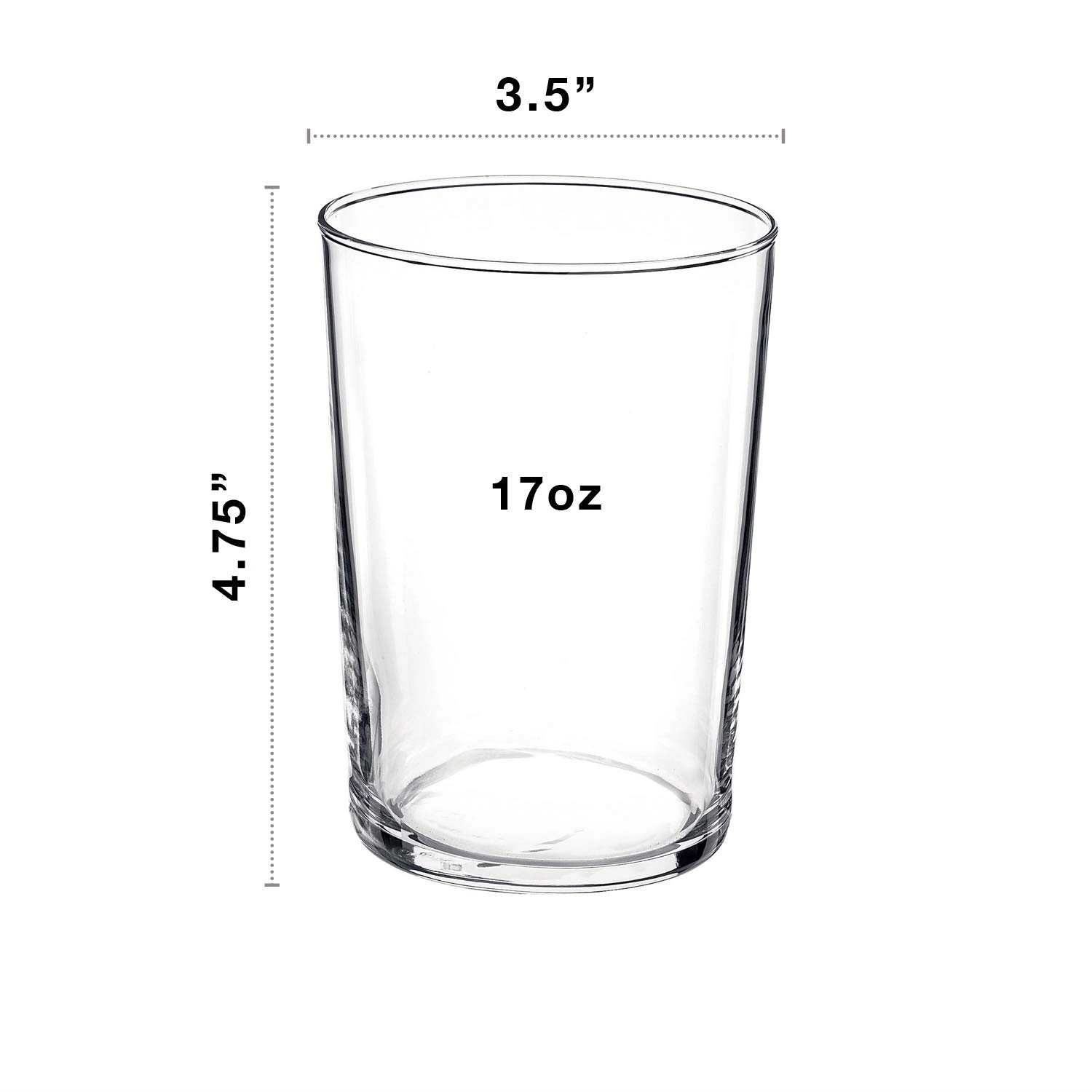 17Oz Clear Glass Tumblers 4