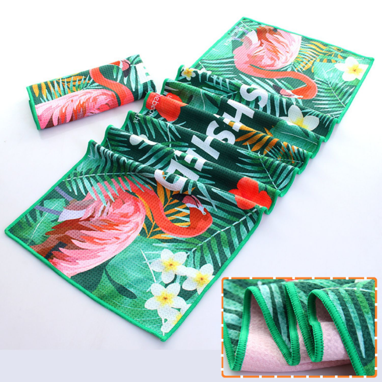 Quick Dry Gym Towel w/Edge-to-Edge Sublimation Workout Towels 200 GSM 2