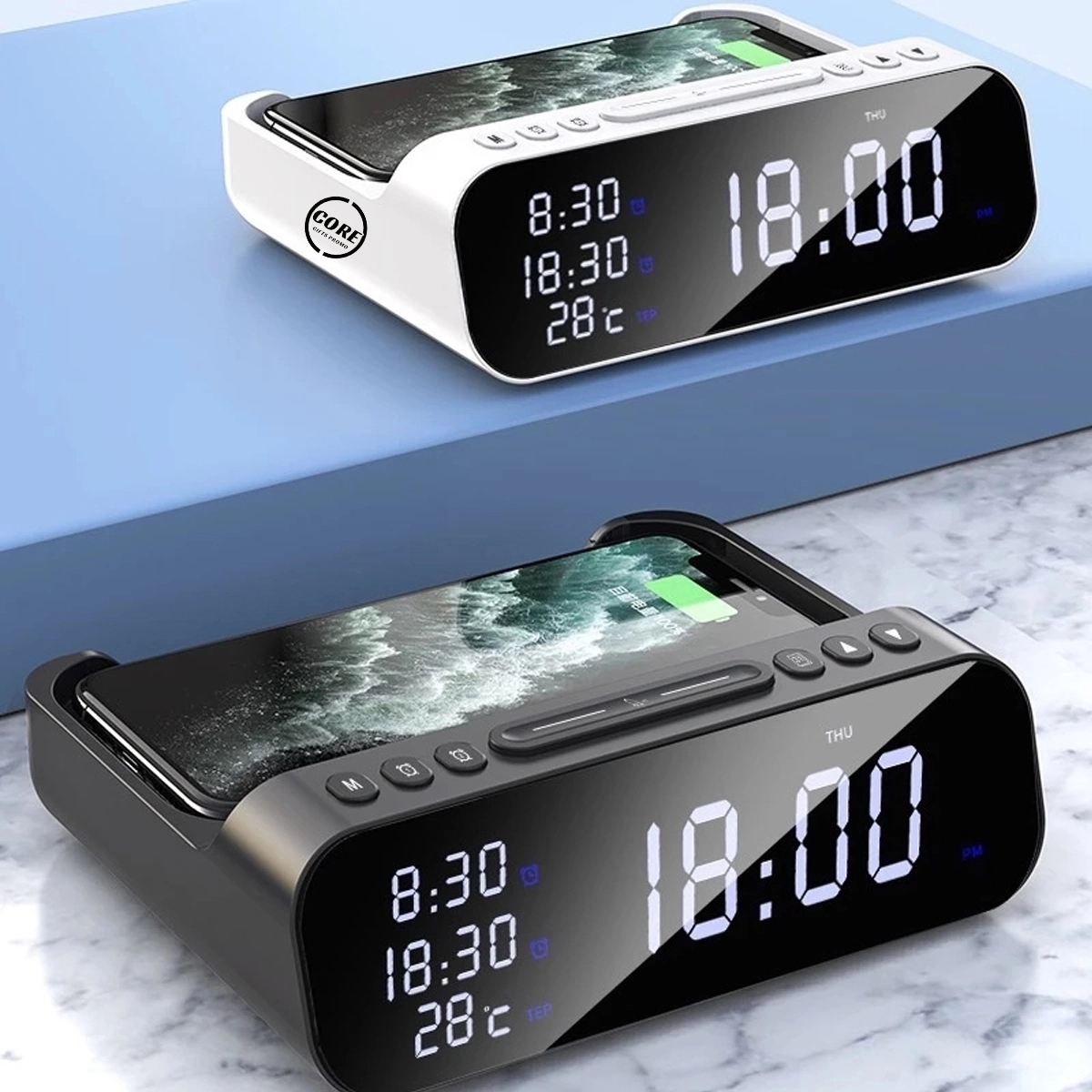 Wireless Charger With Large Led Time Screen & Ararm Clock 3