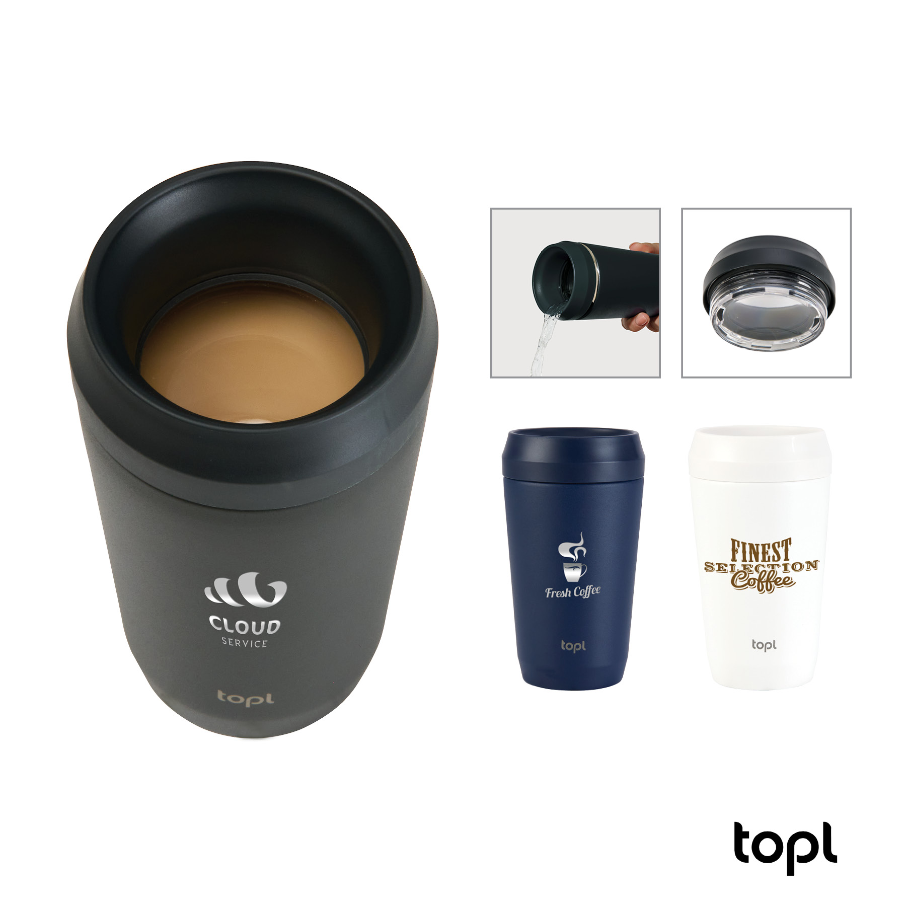 TOPL® 12 oz. Double Wall, Recycled Stainless Steel 360° Tumbler 25