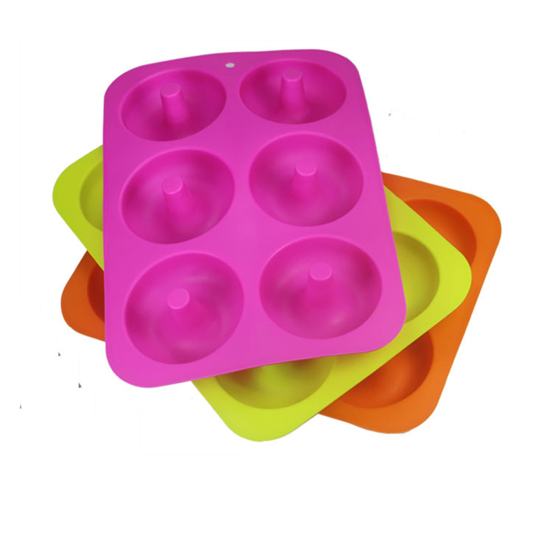 Non-Stick Silicone Donut Mold for 6 Donuts 2.95 Inch 21