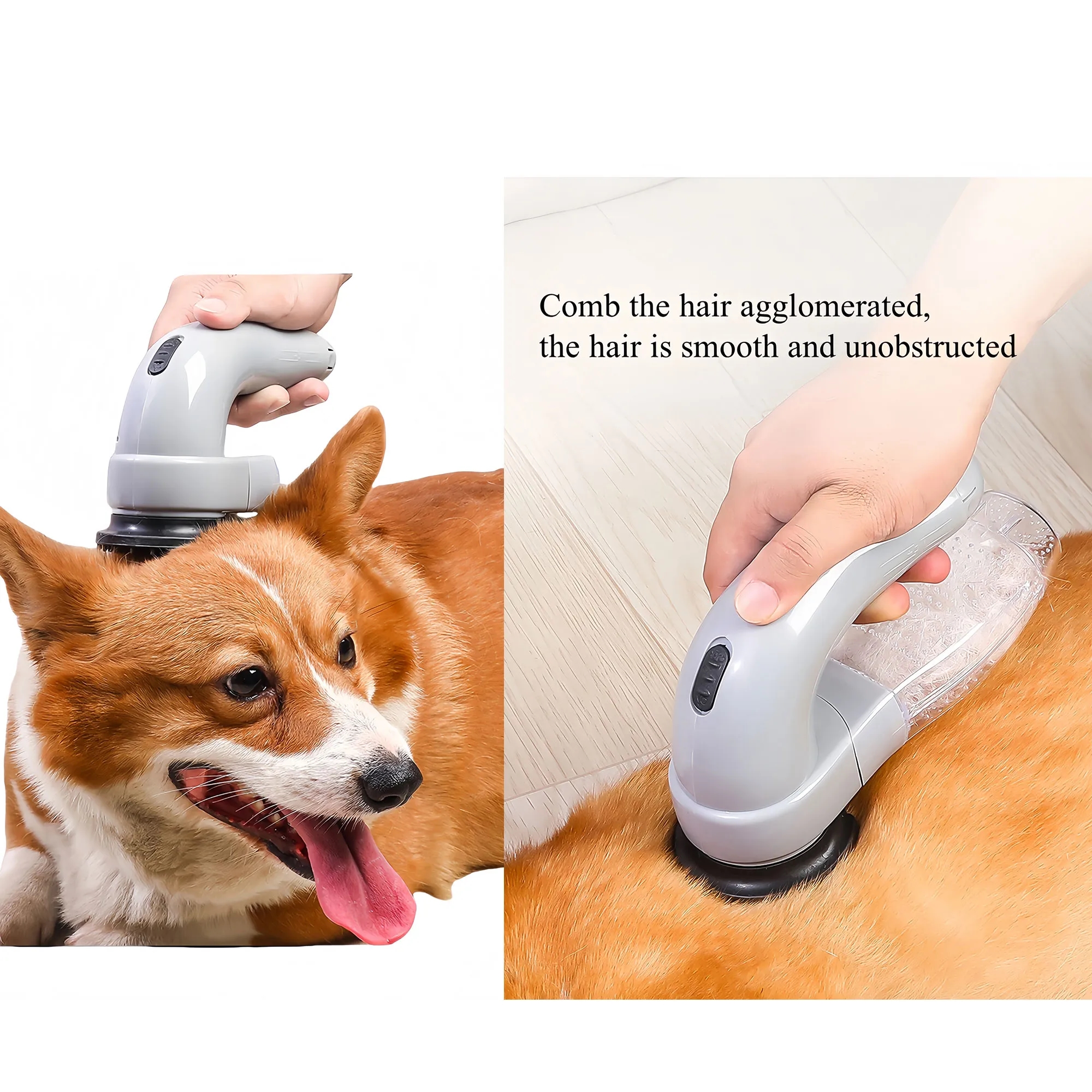 Portable Pet Hair Vacuum With 6-Blade Grooming System 1