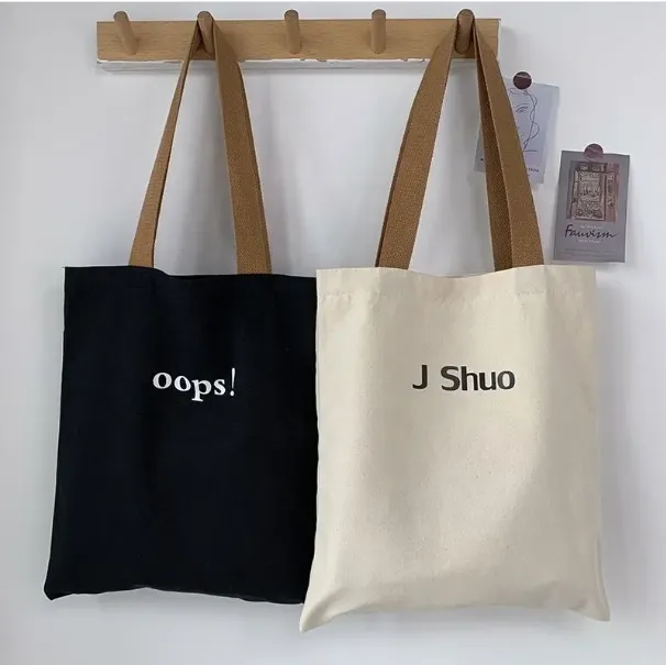 Custom Logo Canvas Tote Bag, custom tote bag with logo imprint 2