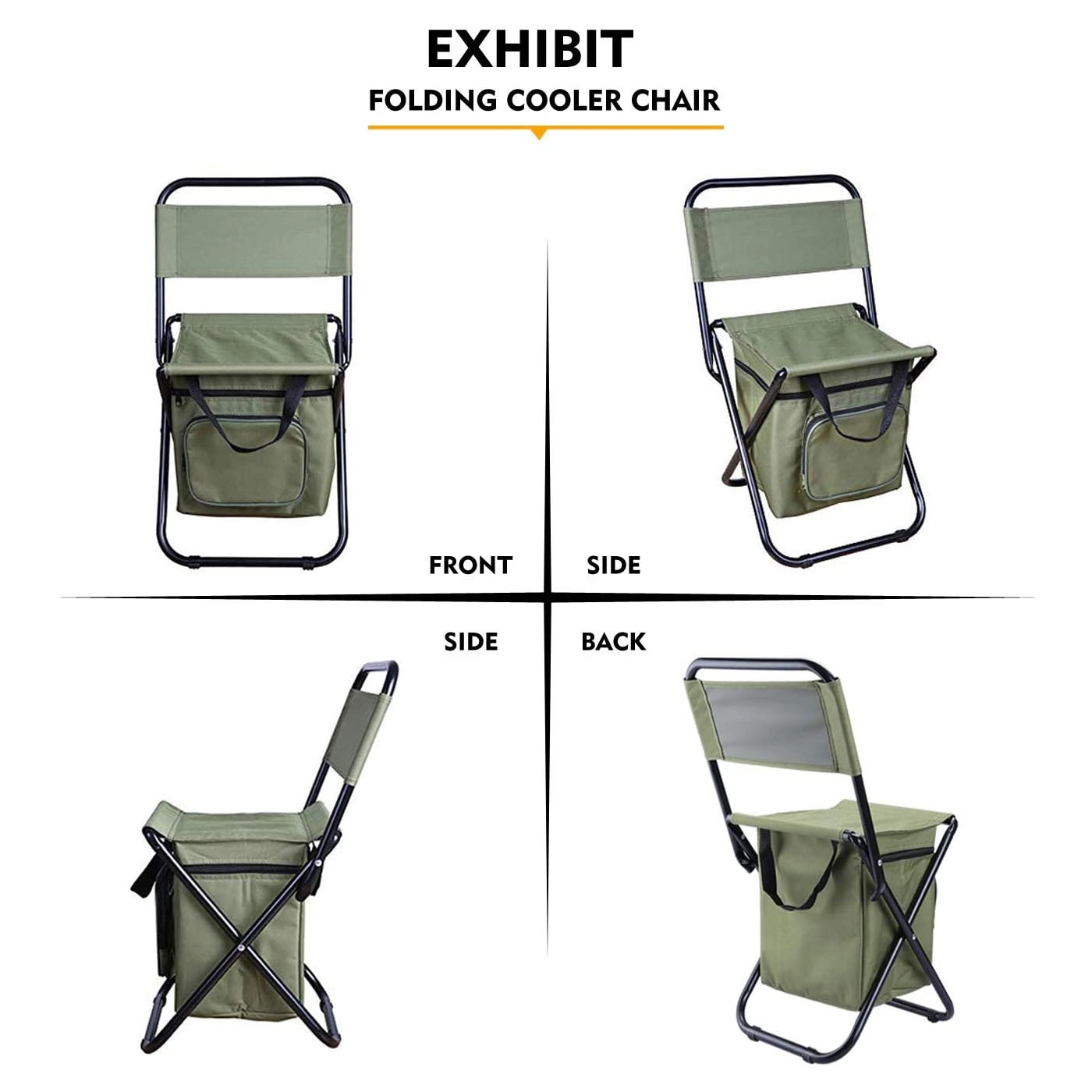 Foldable Camping Chair With Cooler Bag 5
