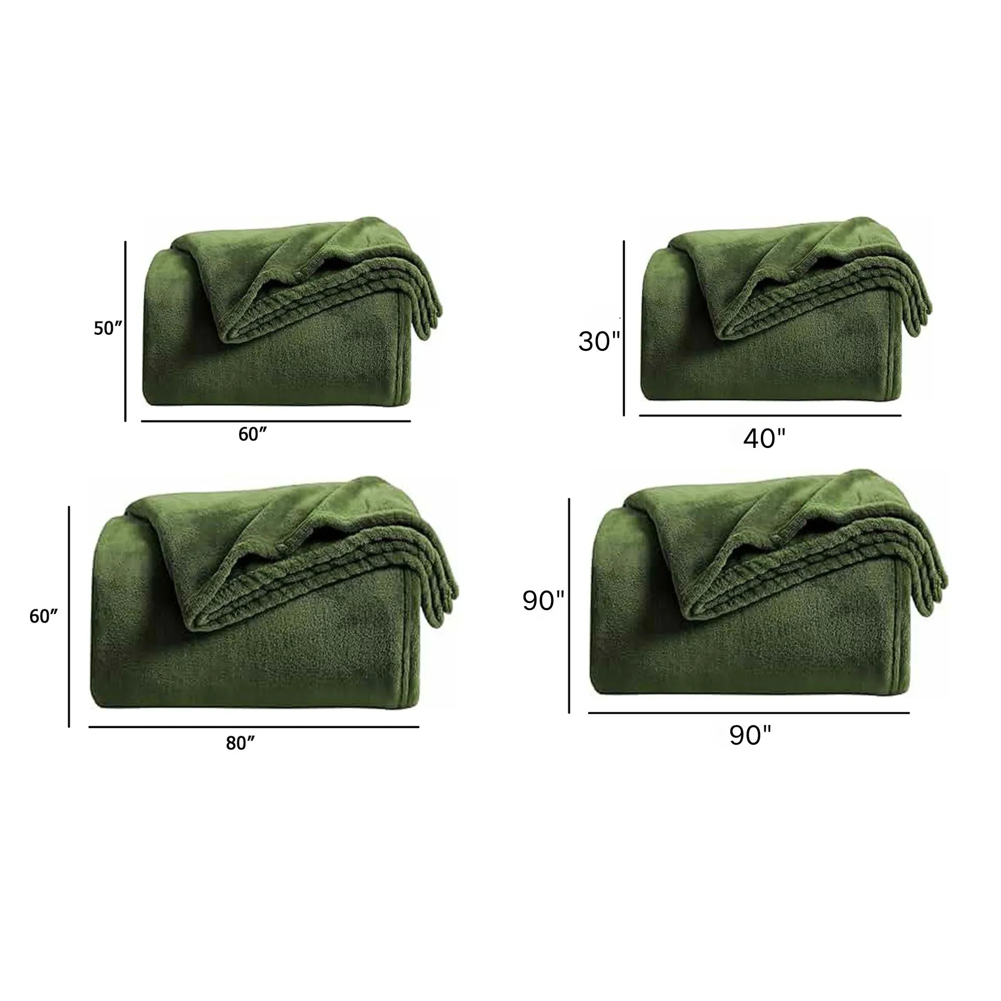 60"L x 40"W Lightweight Microfiber Fleece Throw Blanket 10