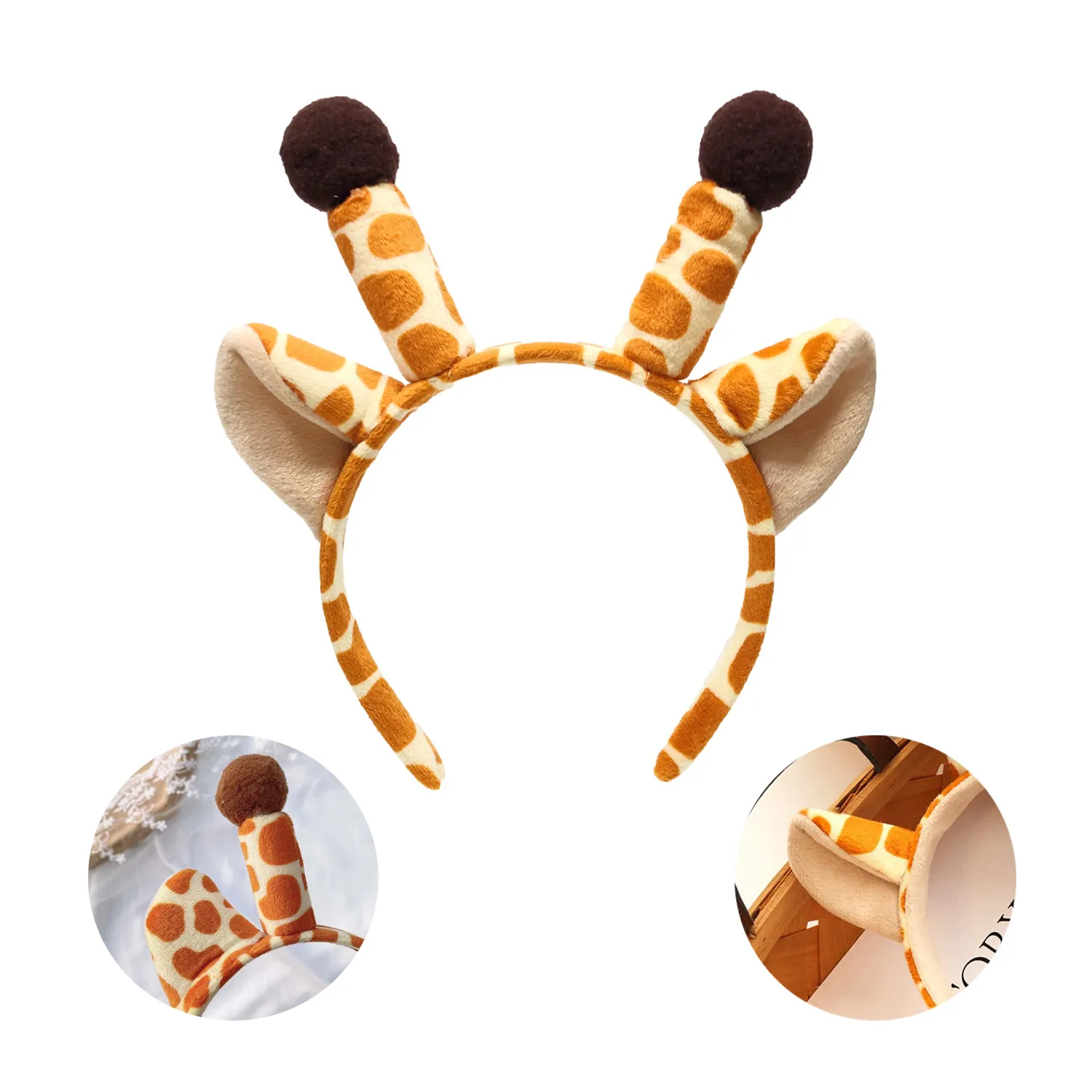 Cute Giraffe Costume Headband Funny Animal Headwear 3