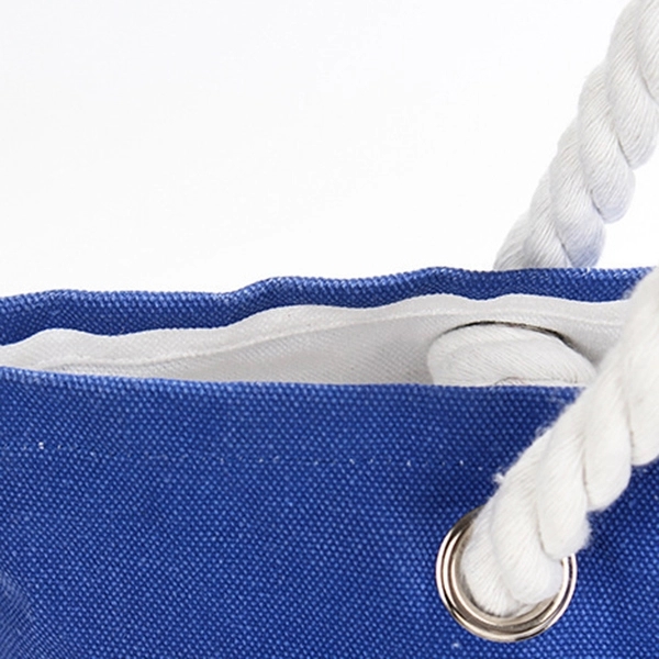 Canvas striped to bag With Rope Handle, custom tote bag with logo imprint 7