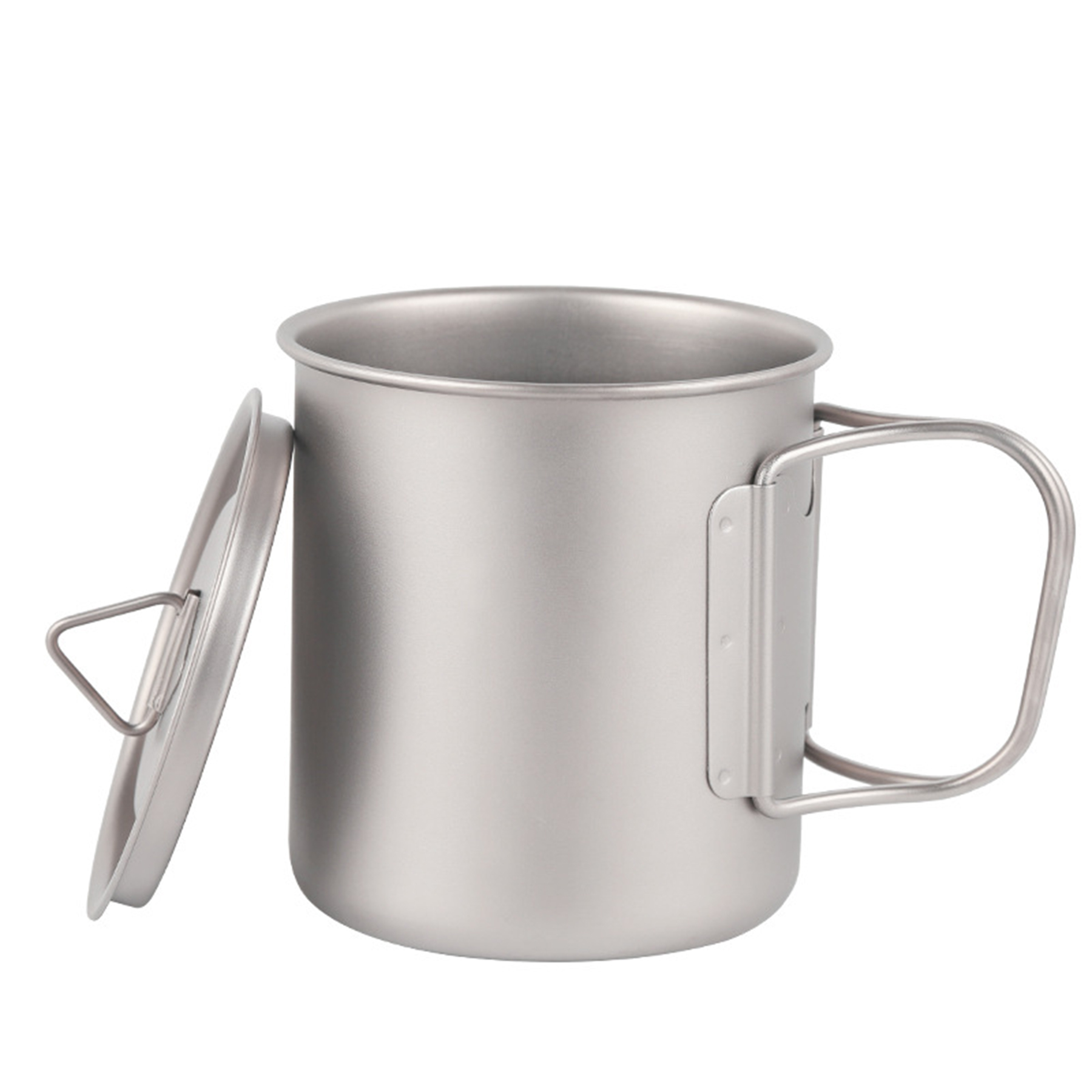 Foldable Handle Camping Titanium Mug 4