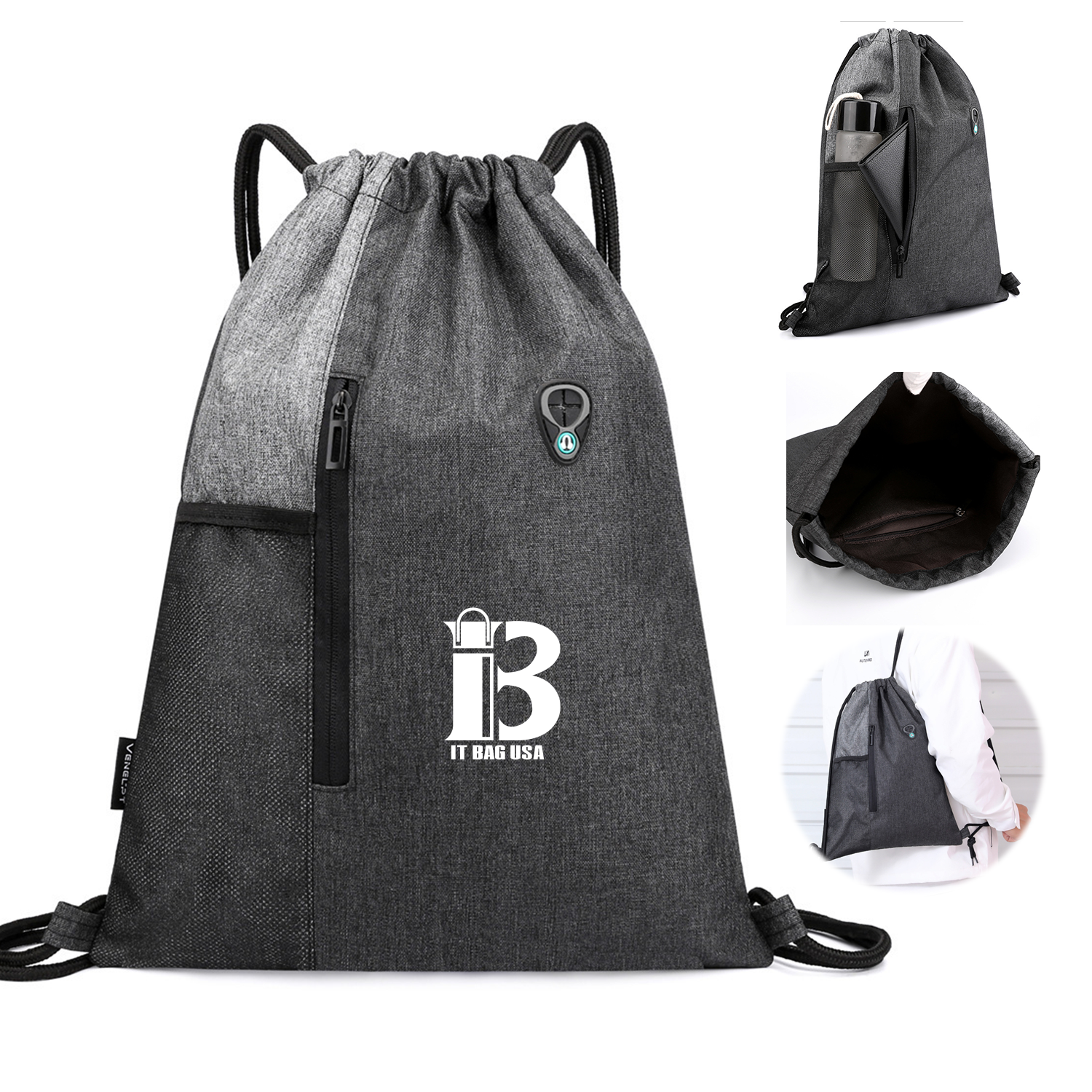 Waterproof Oxford Drawstring Backpack 1