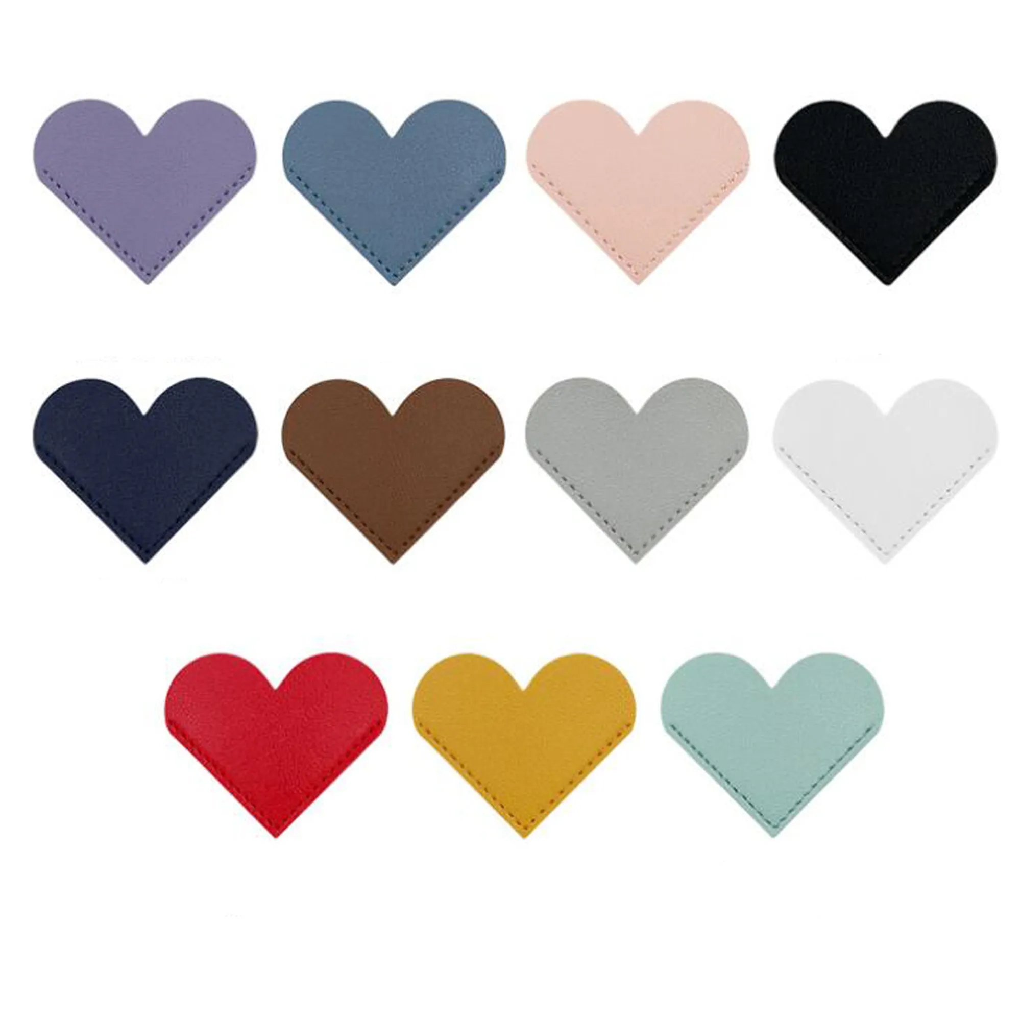 MOQ 50PCS Leather Heart Corner Bookmark Custom 5