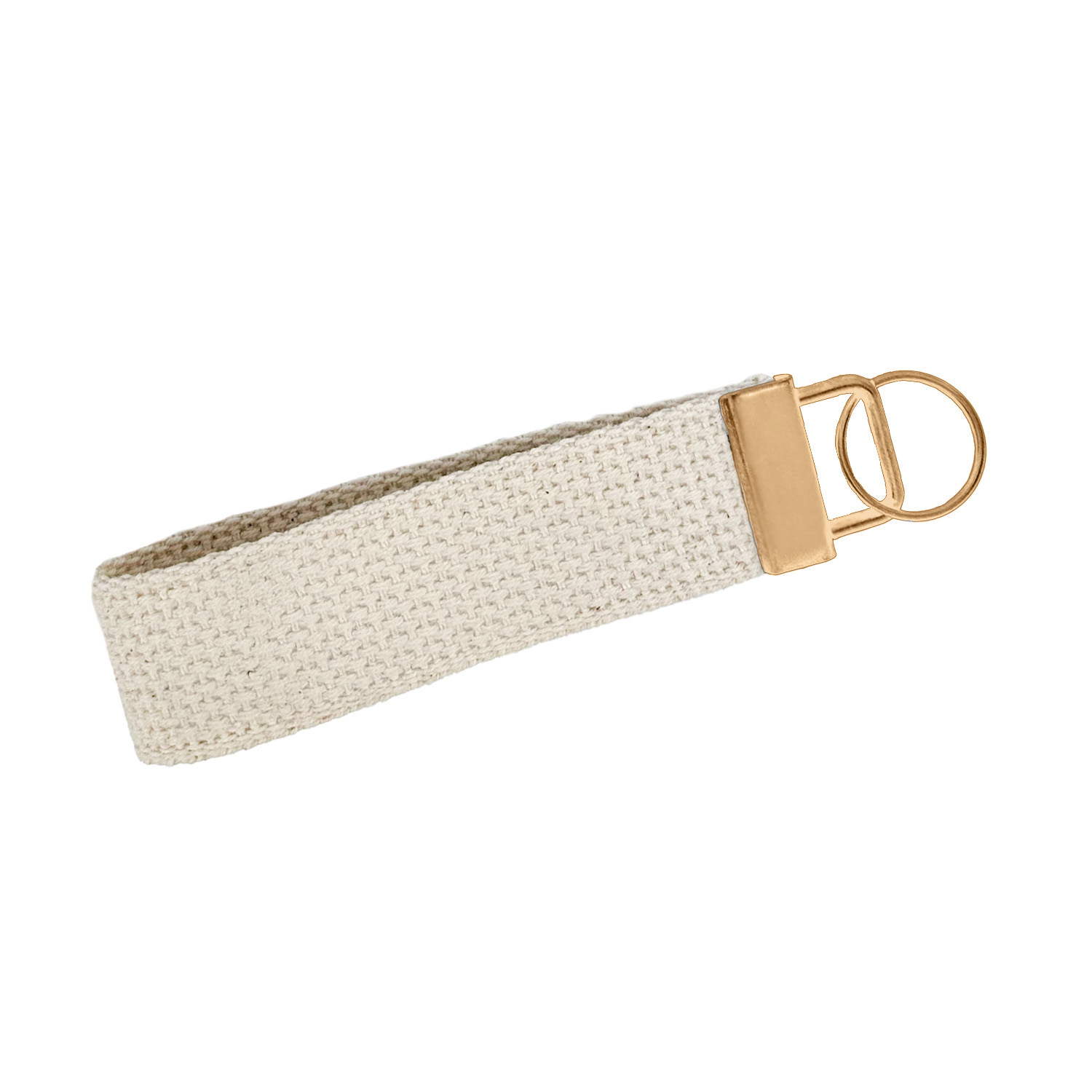 5" Full Color Cotton Key Strap w/ Gold-Colored Hardware 2