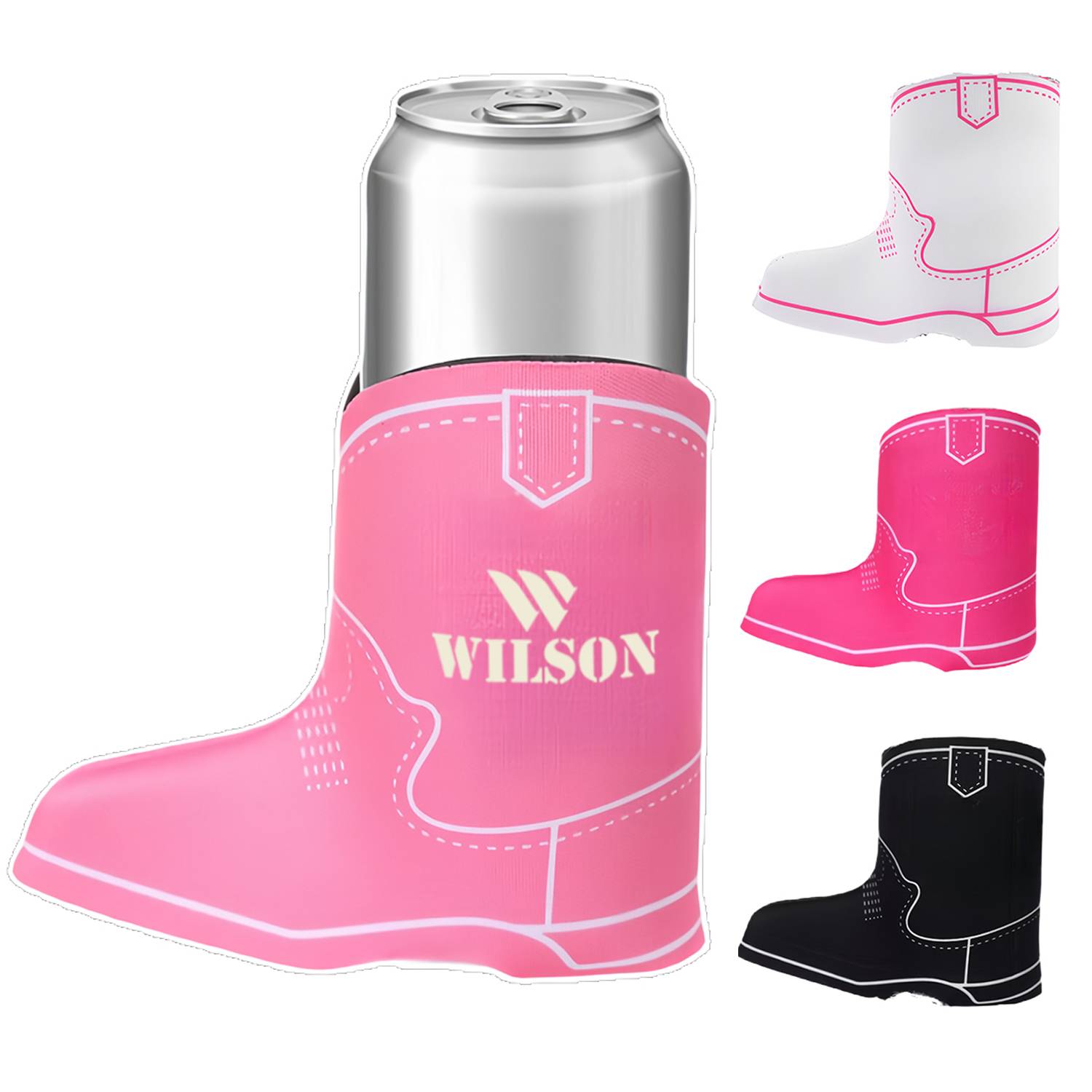 Boot-Shaped Coke Beer Can Cover, custom koozie with logo imprint 2