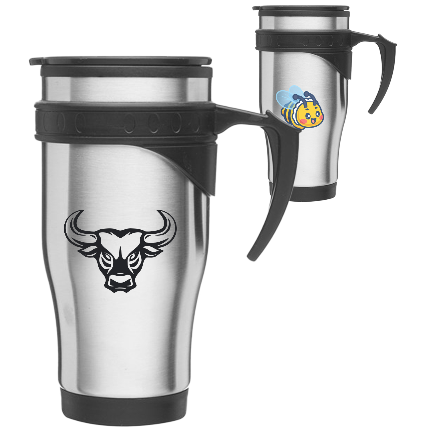 16 oz. Sporty Stainless Steel Thermal Insulated Travel Mugs 2