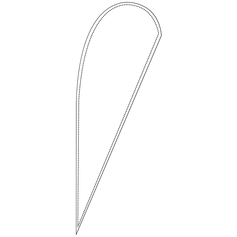 Custom 10' X 4' Medium Teardrop Flags 14
