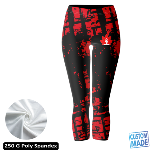 Women's Premium Quality Sublimation Yoga Capri Pants - 250G 6