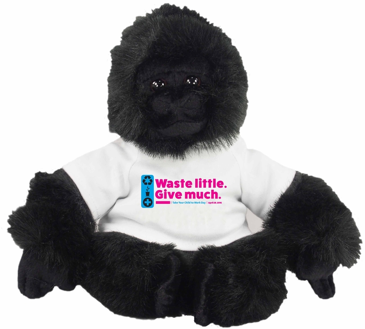 11" Gorilla with t-shirt and full color imprint 1