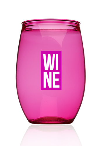 16 oz. Plastic Stemless Wine Glasses 17