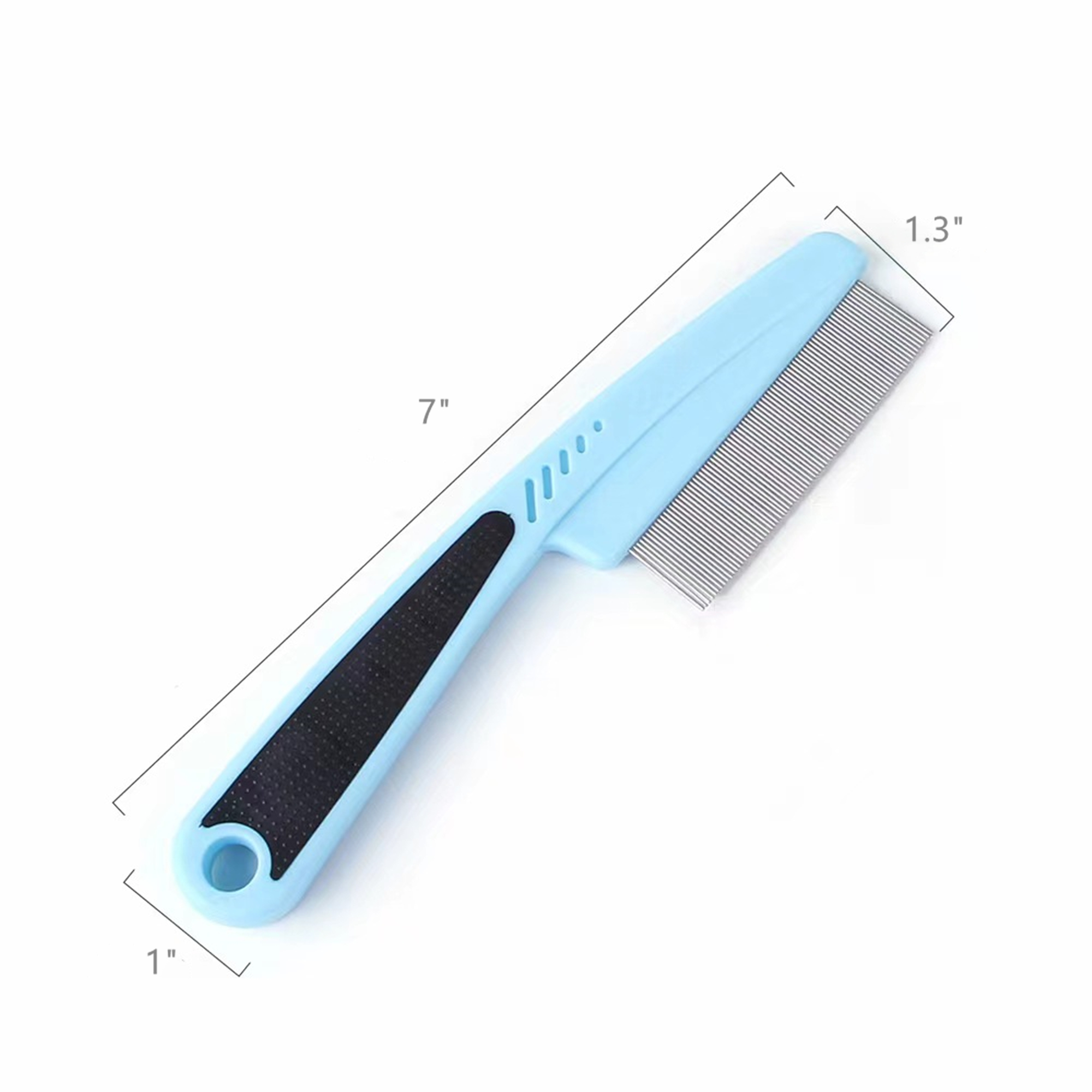 Rubber Handle Dog Hair Pin Comb 2