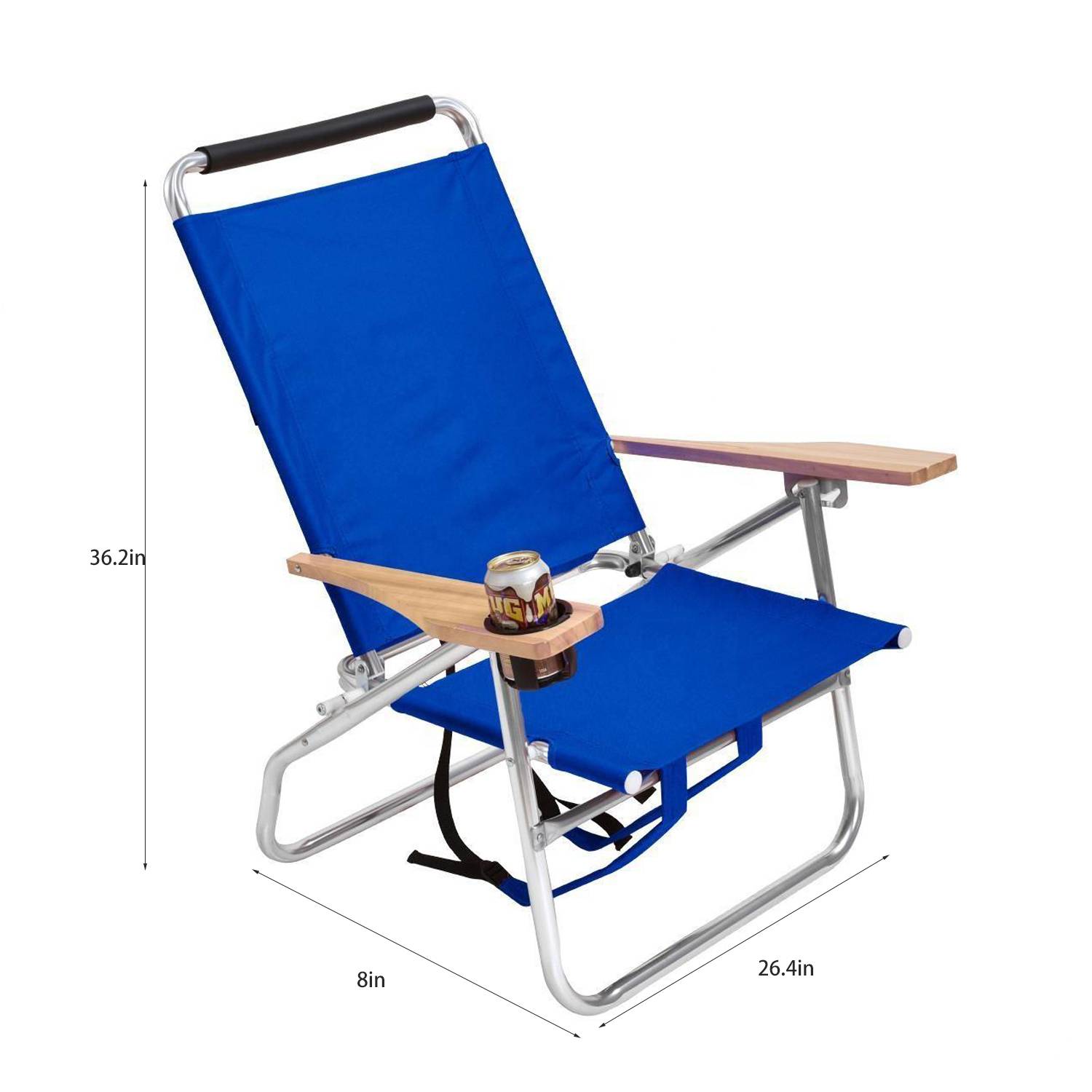 Folding Beach Chair w/ Cup Holder 5