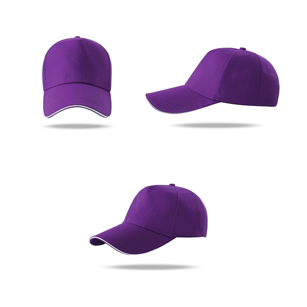 Stock Poly Cotton 5 Panel Cap, Double Buckle Back Fastener 28