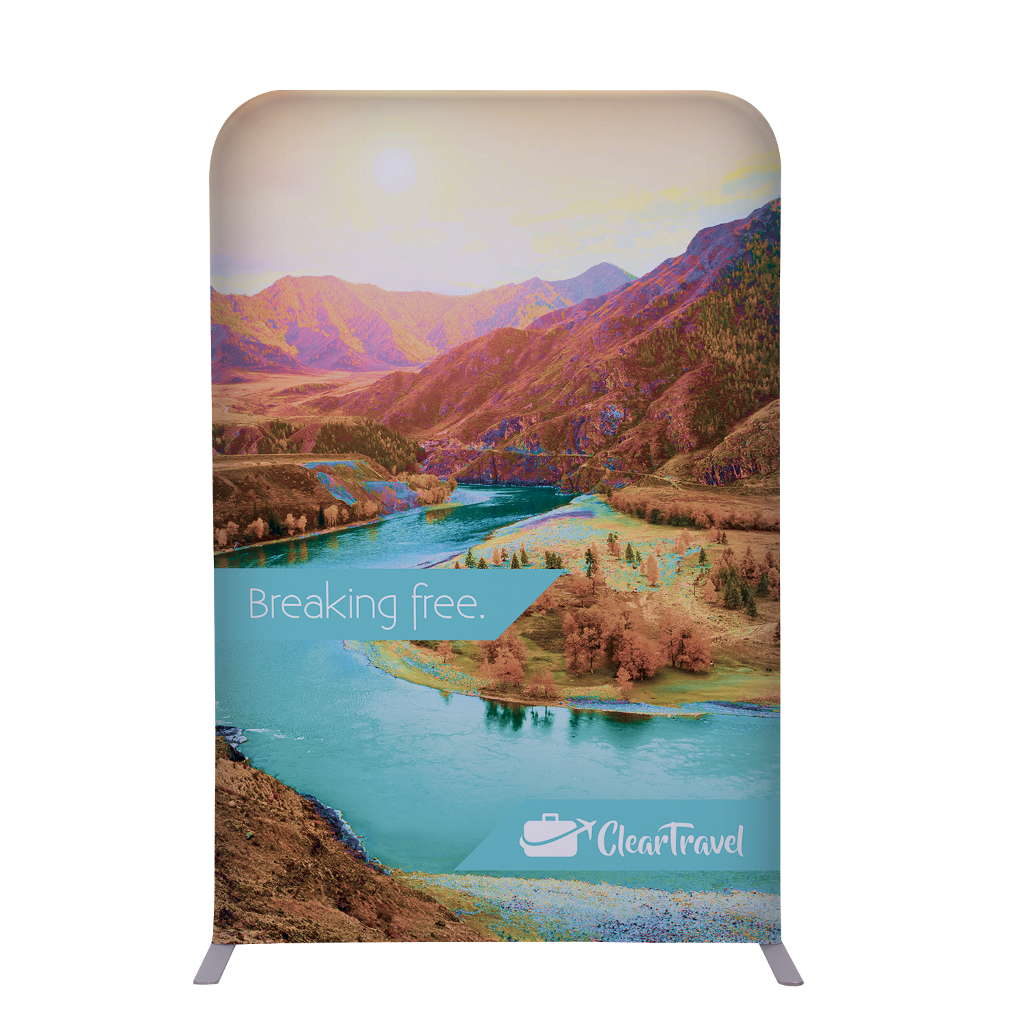 3'W x 54"H EuroFit™ Straight Wall Kit (Recycled Polyester Knit) 12