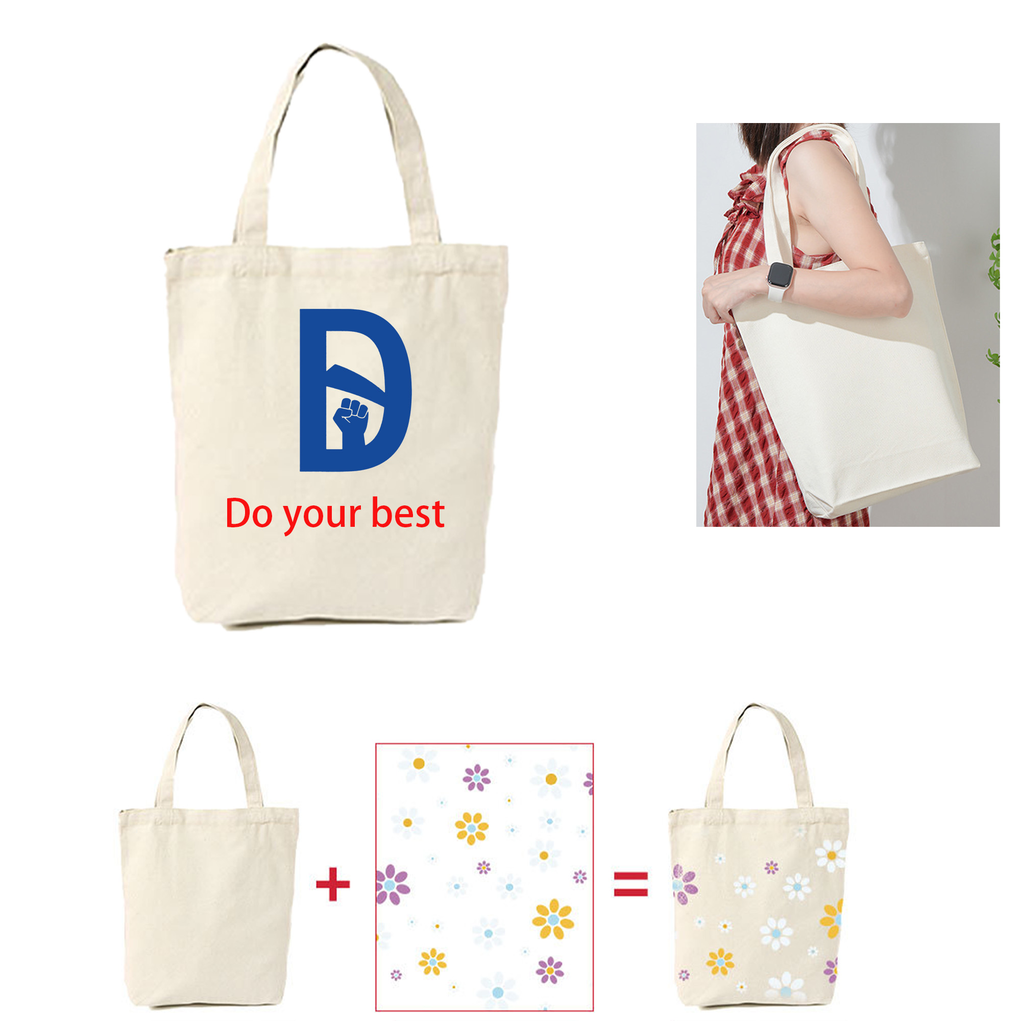 MOQ 30 Colorful Canvas Bag, custom tote bag with logo imprint 3