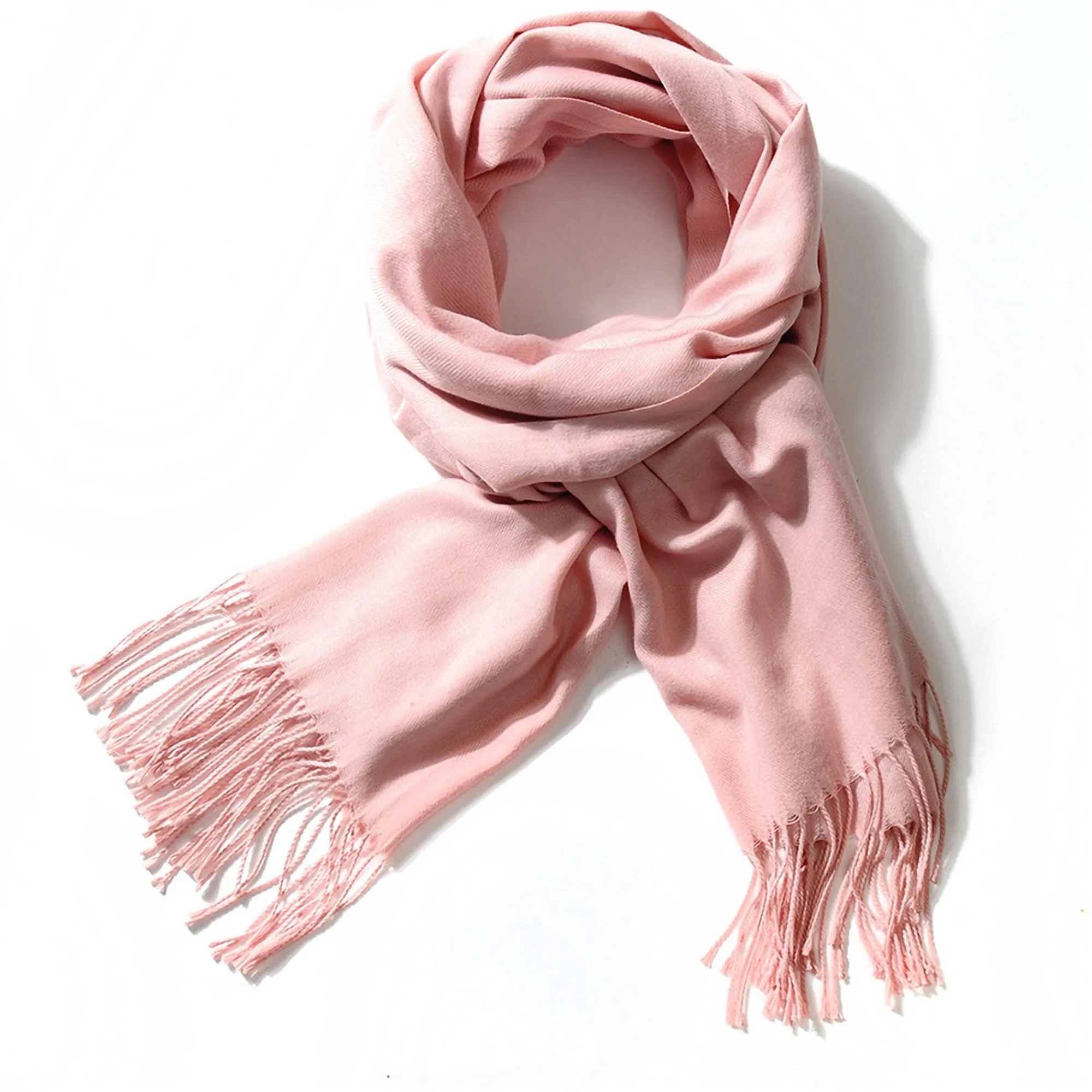 Soft Cashmere Scarf w/Fringes MOQ 50 PCS 3