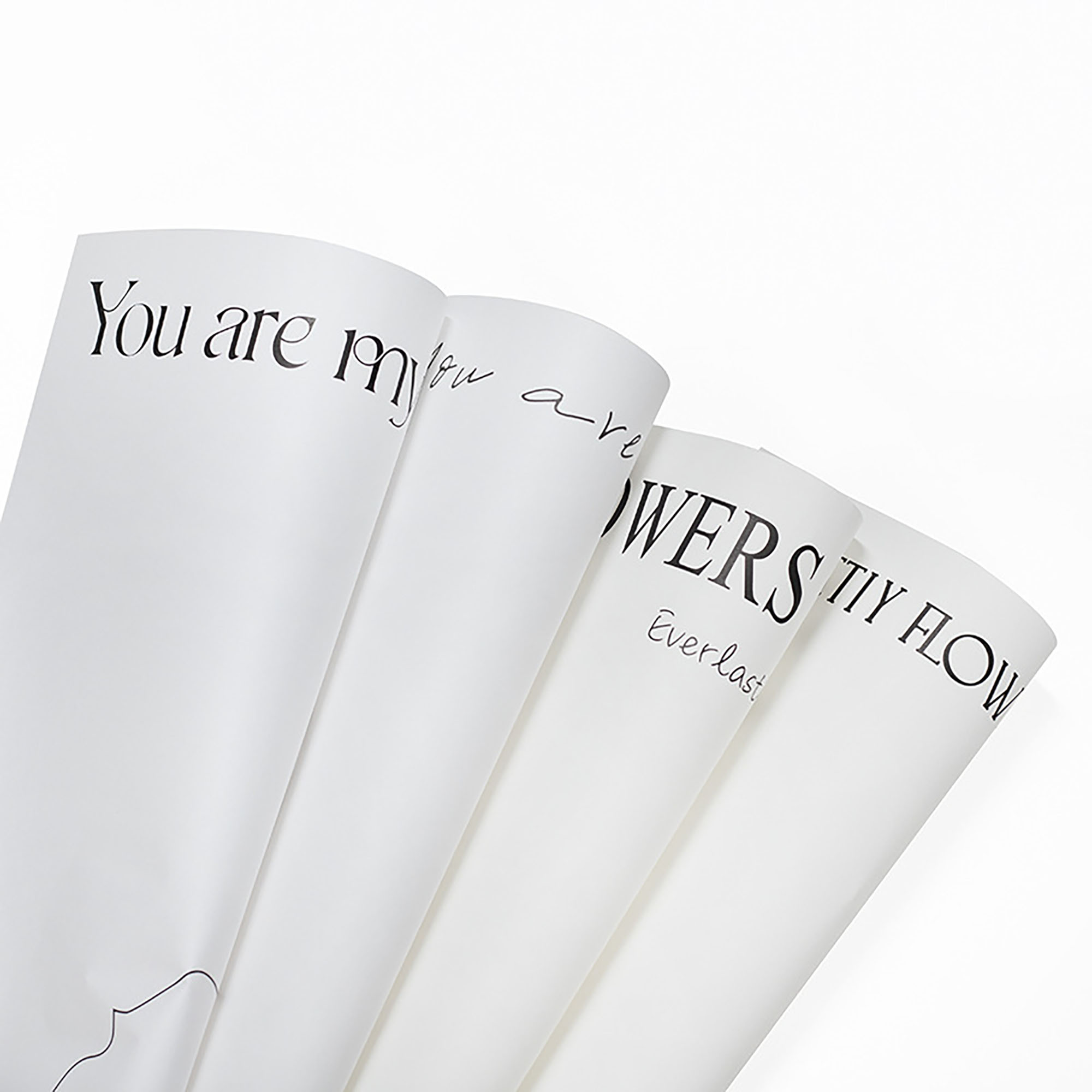 22" x 22" Custom White Kraft Wrapping Paper 3