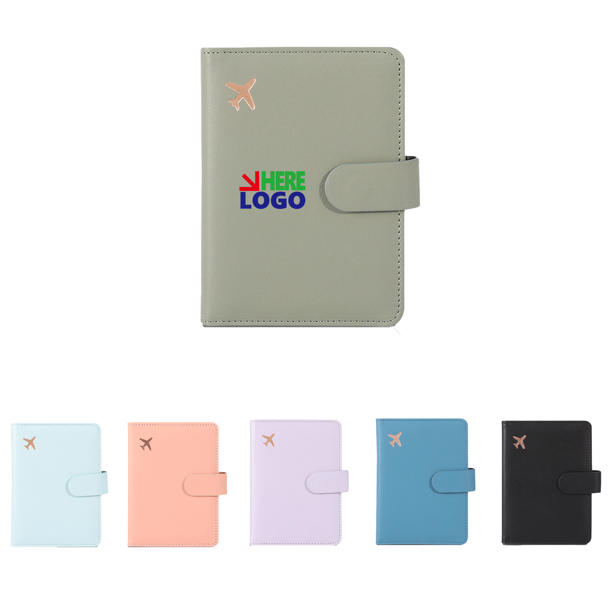 PU Leather Multi-Card Passport Holder Multi-Functional Document Cover 2