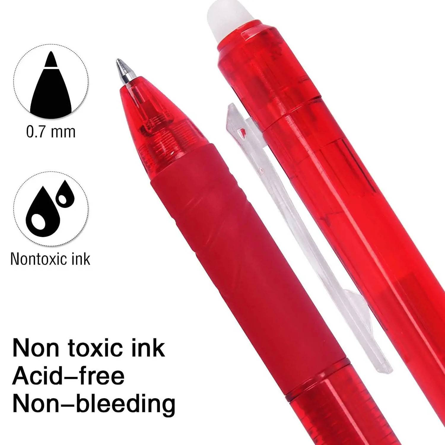 School Plastic Erasable Retractable Ballpoint Pen 6