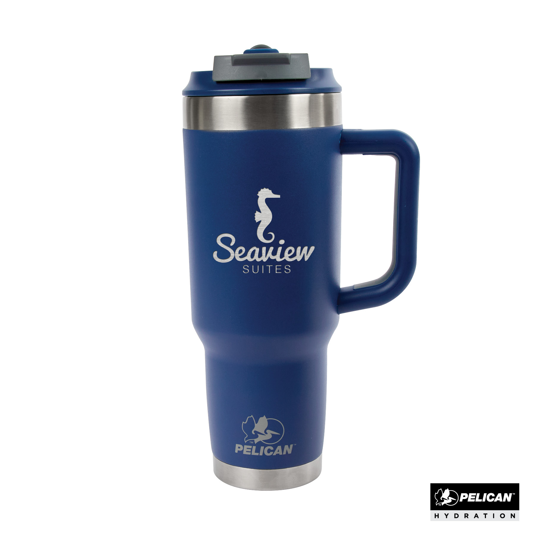 Pelican Porter™ Dual 40 oz. Dual Lid, Recycled Double Wall Stainless Steel Travel Tumbler 17