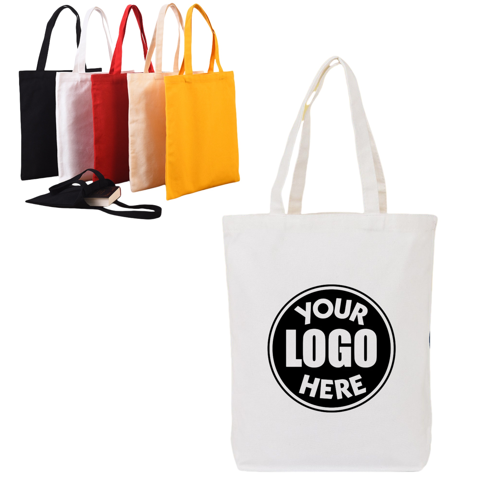 Premium Natural Canvas Tote Bag, custom tote bag with logo imprint 3