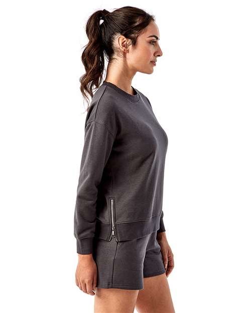 Women's Billie Side-Zip Crewneck Sweatshirt - TD600 12