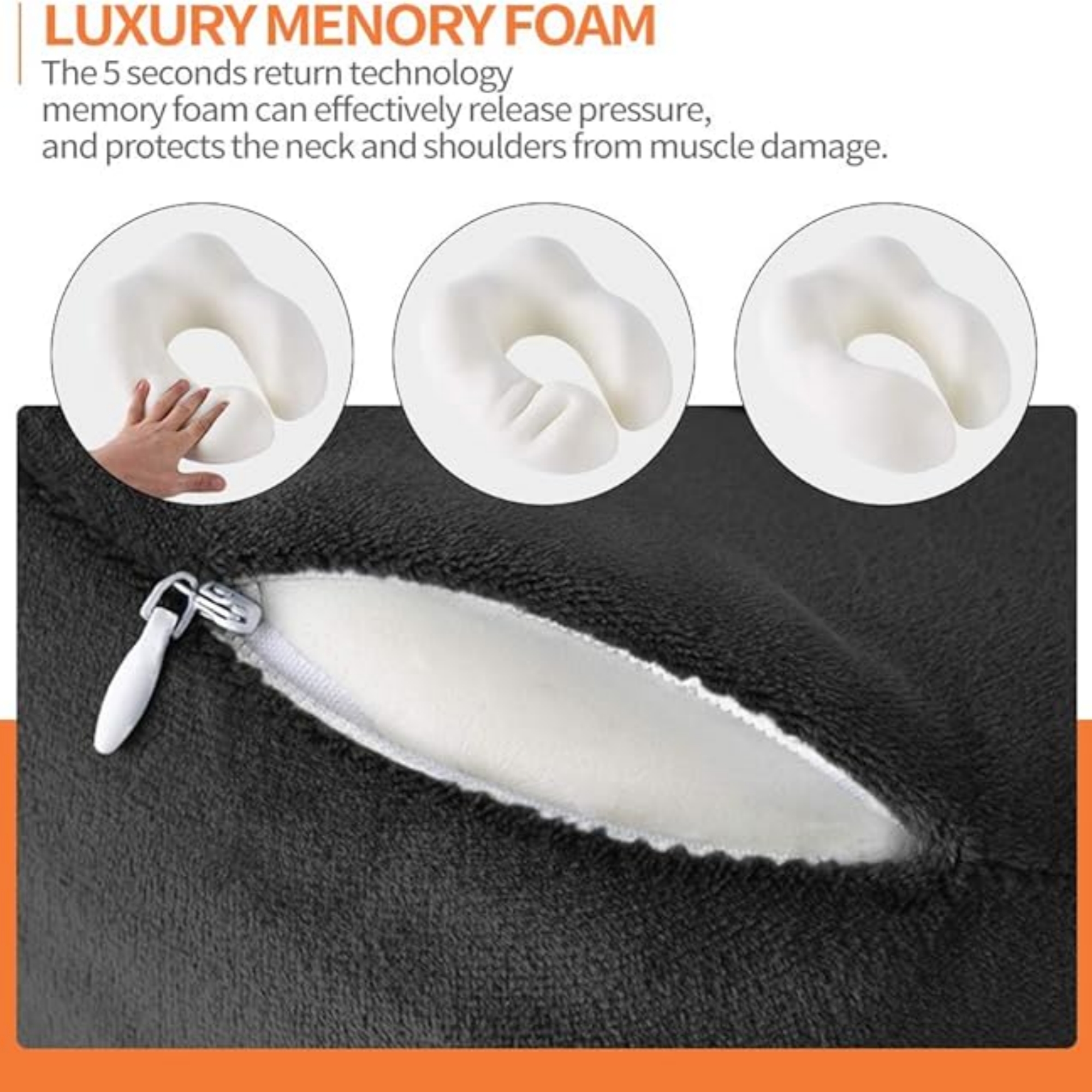 Memory Foam Travel Pillow 4