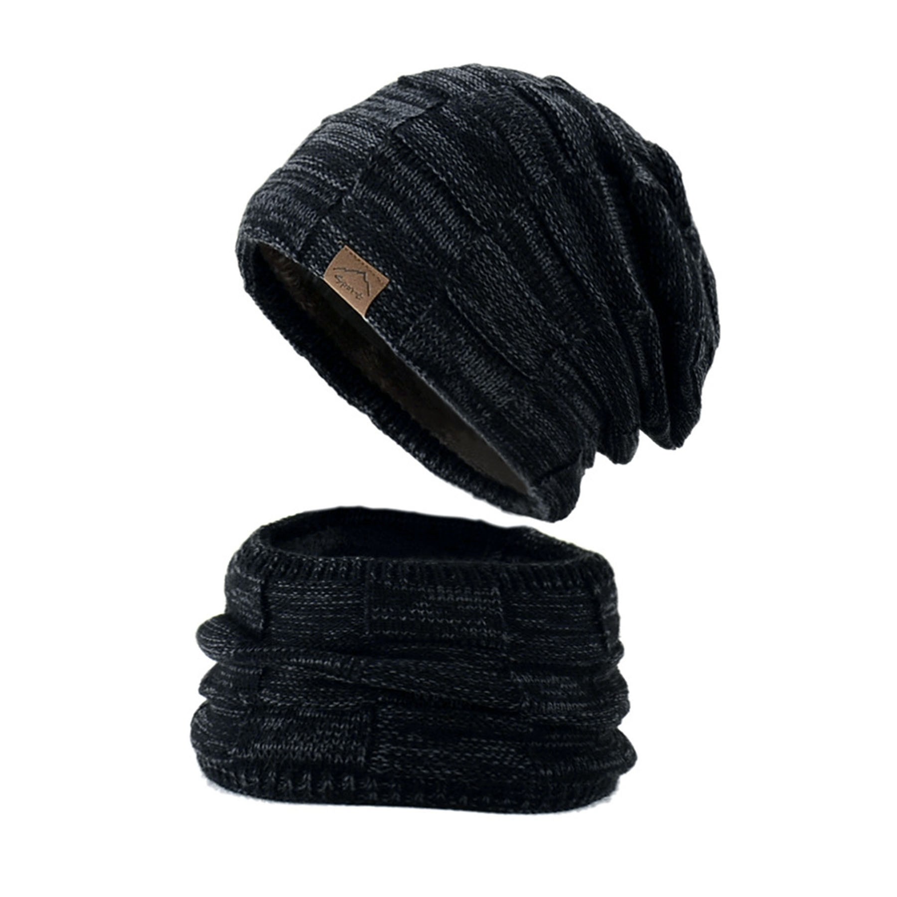 Warm Knit Skull Cap Neck Scarf Set 5