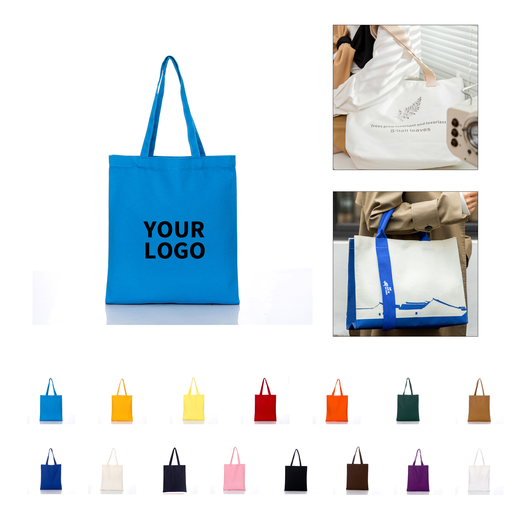 12 Ounce Cotton Canvas Tote With Reinforced Web Handle 9