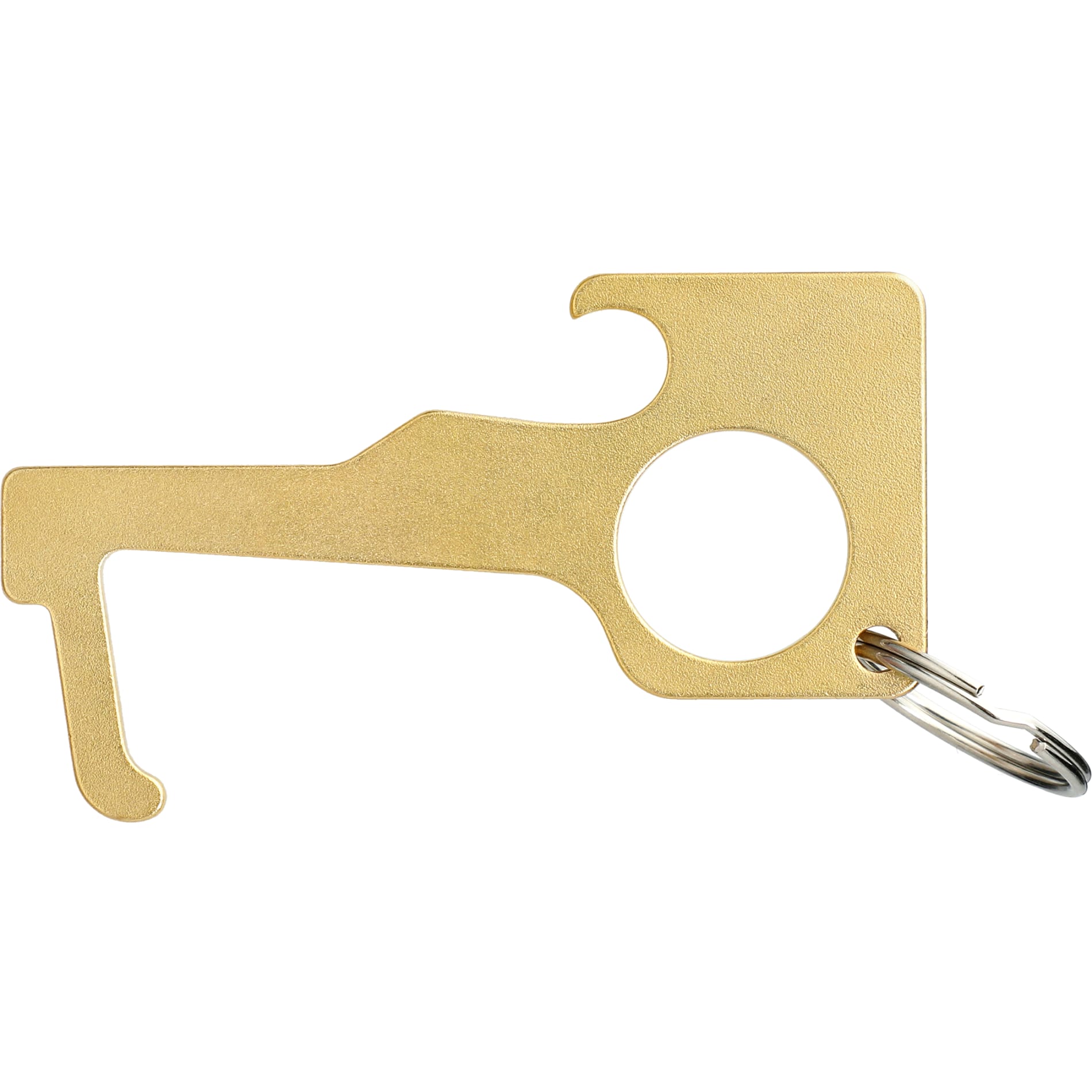 No Contact Keychain Bottle Opener - Brass 3