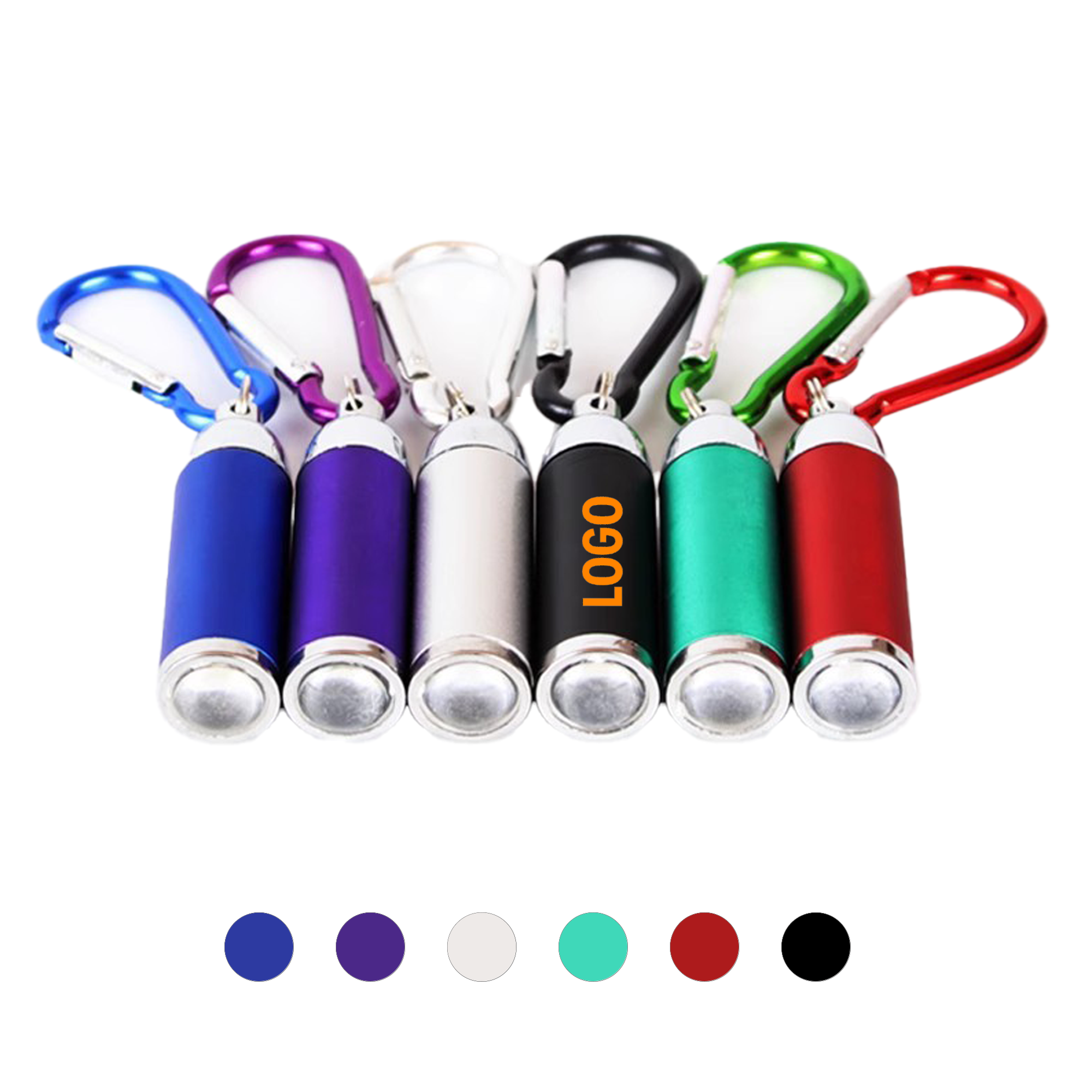 Mini LED Keychain Flashlight with Carabiner 2